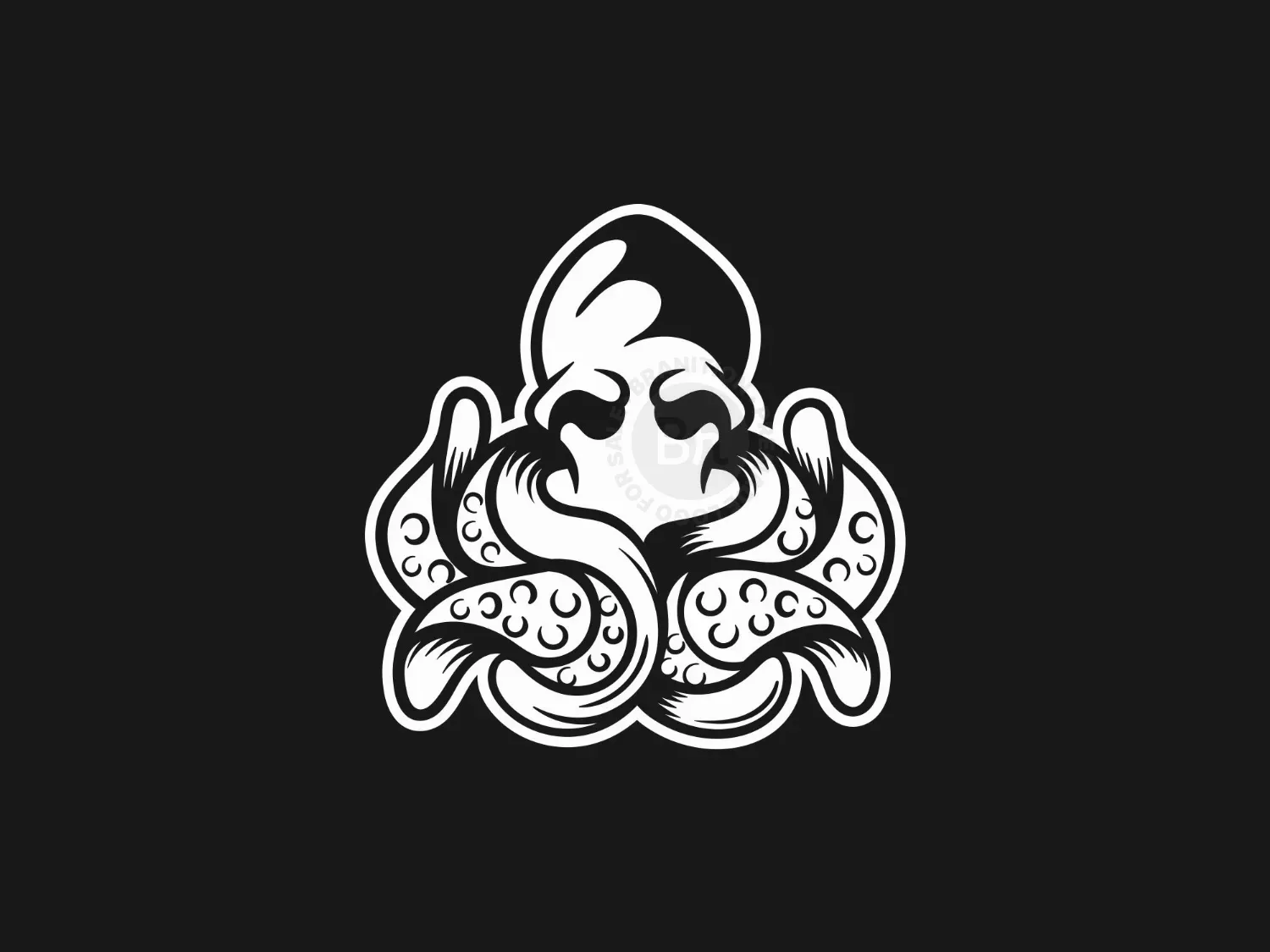 Octopus Illustration Logo