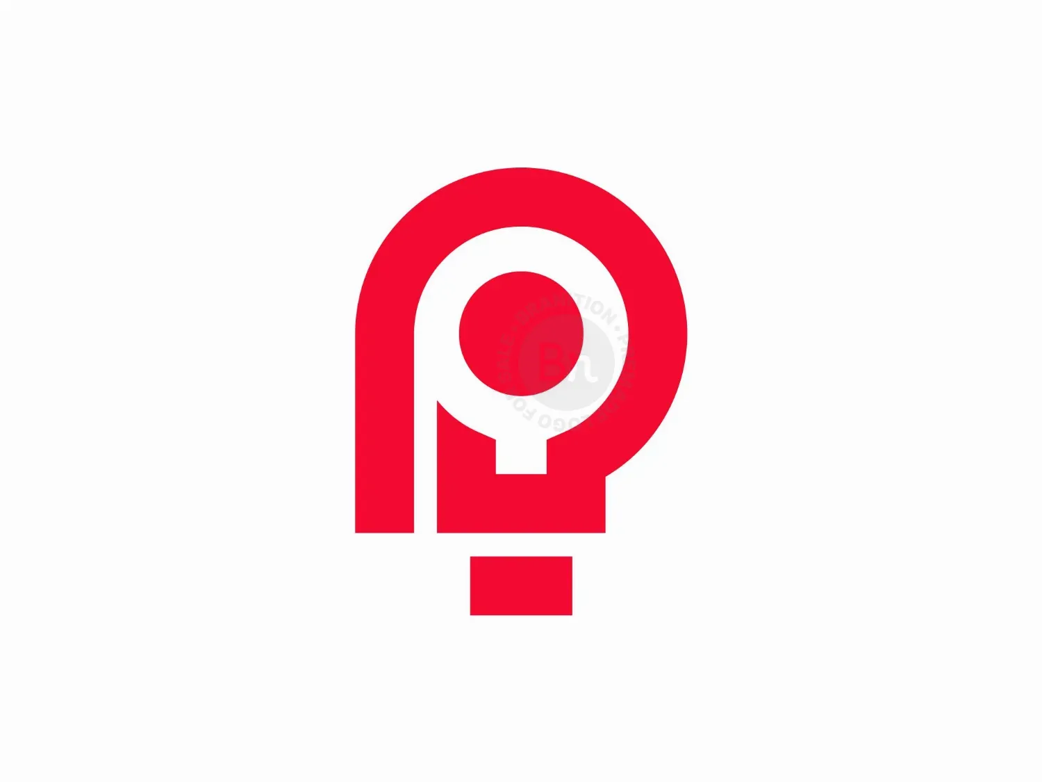 Letter P Bulb Logo