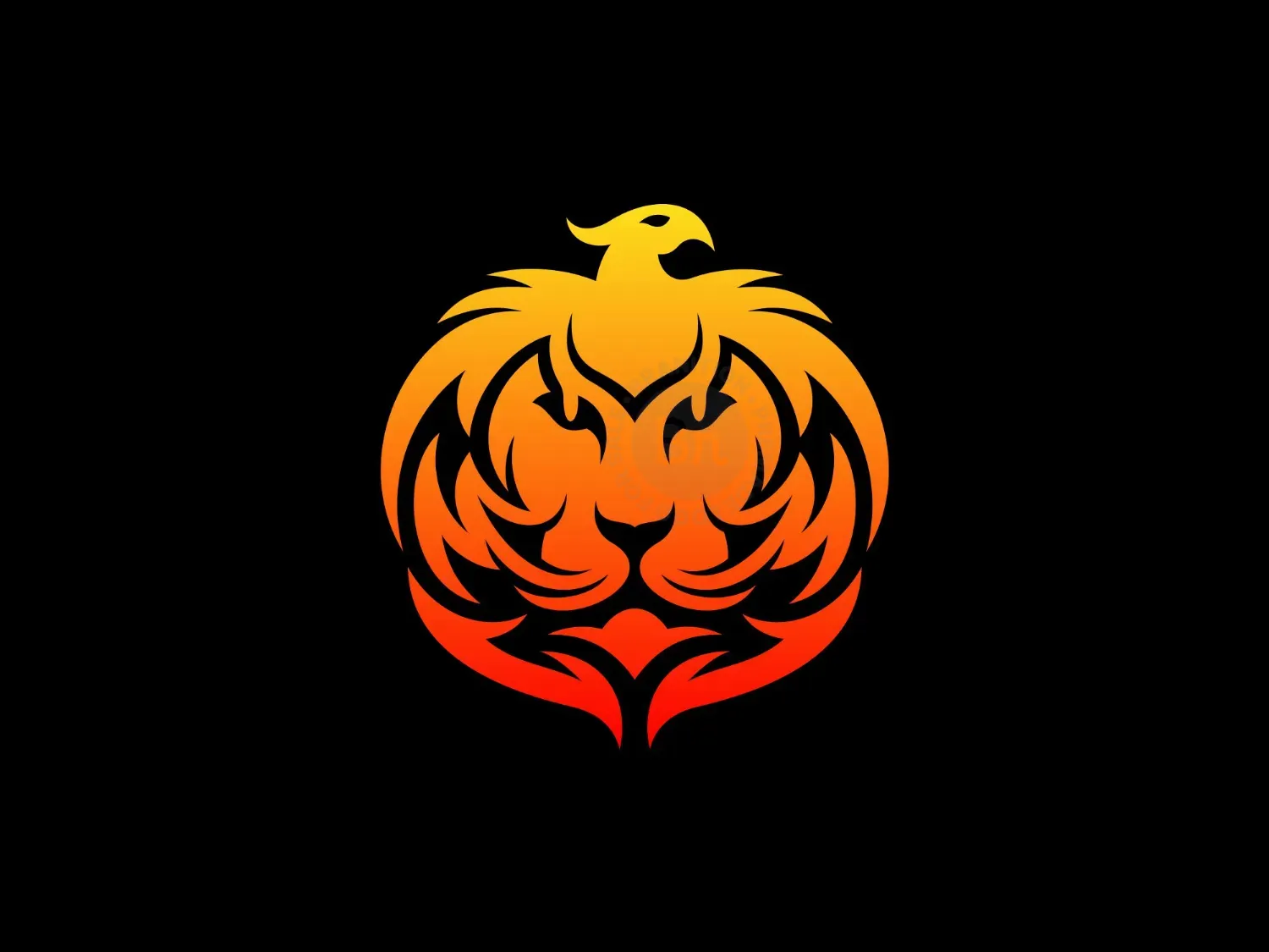 Lion Phoenix Logo
