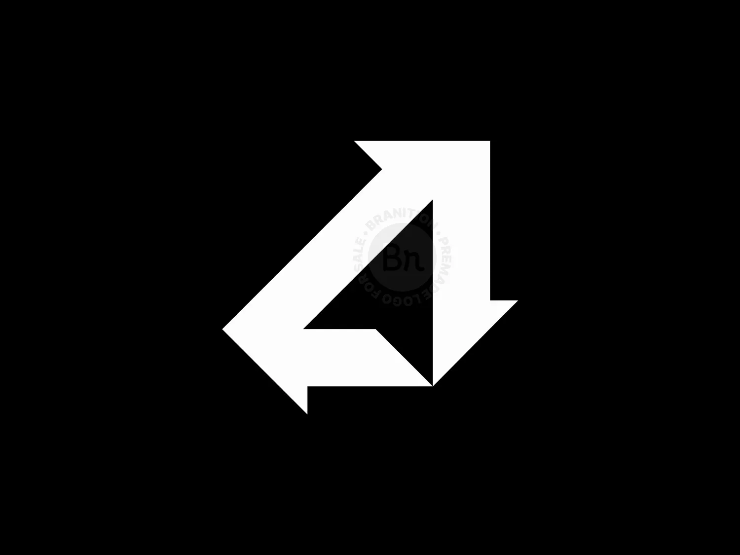 Simple Monogram A, Arrows And Airplane Concept Logo