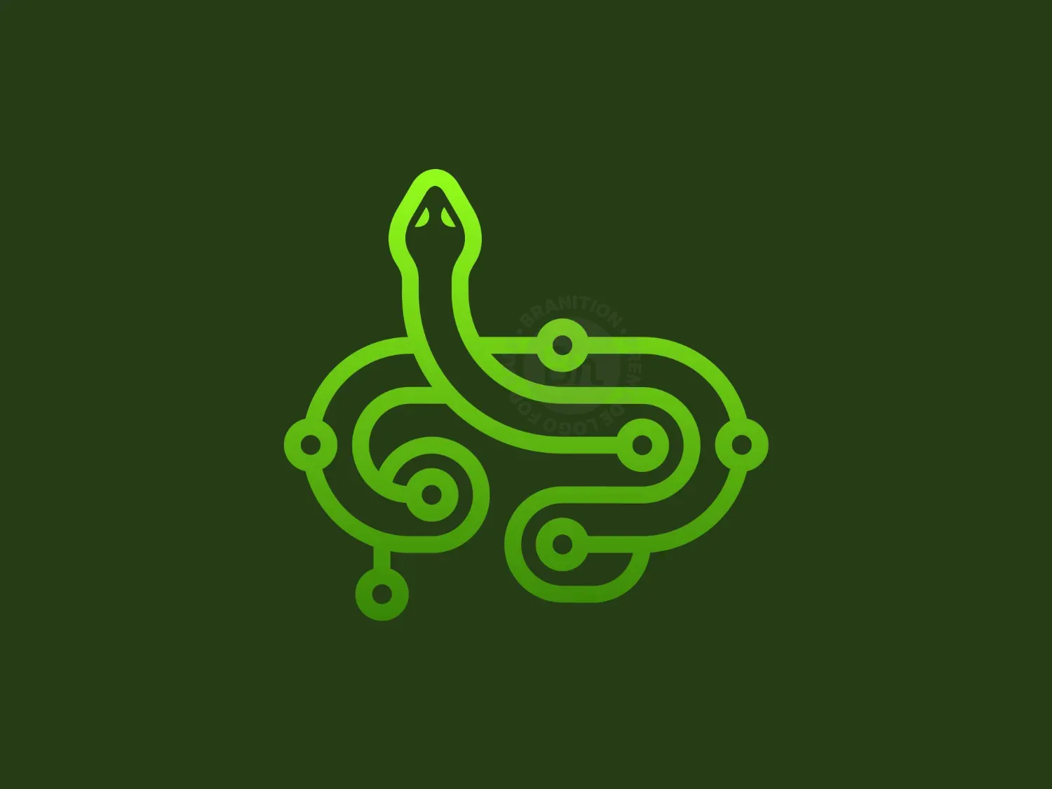 Snake Circuit Tech Logo