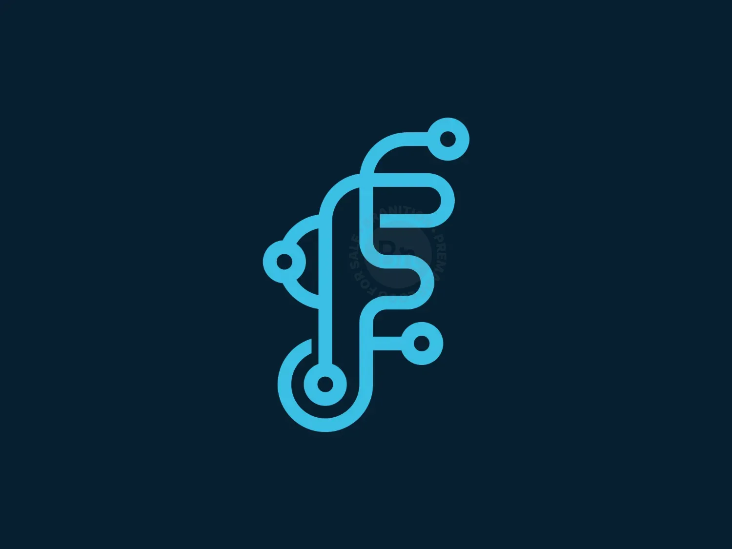 Letter F Tech Logo