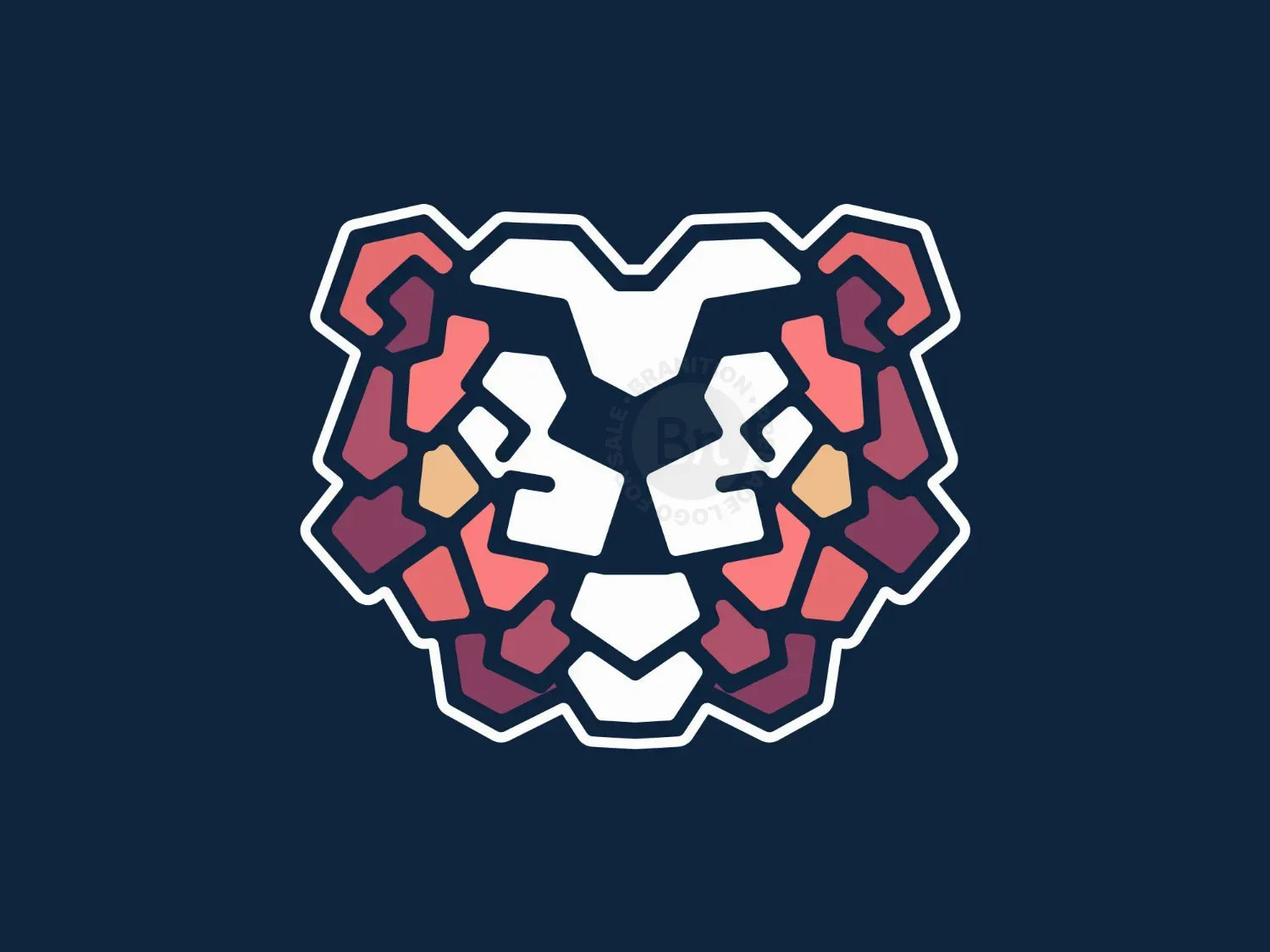 Lion Geometric Logo