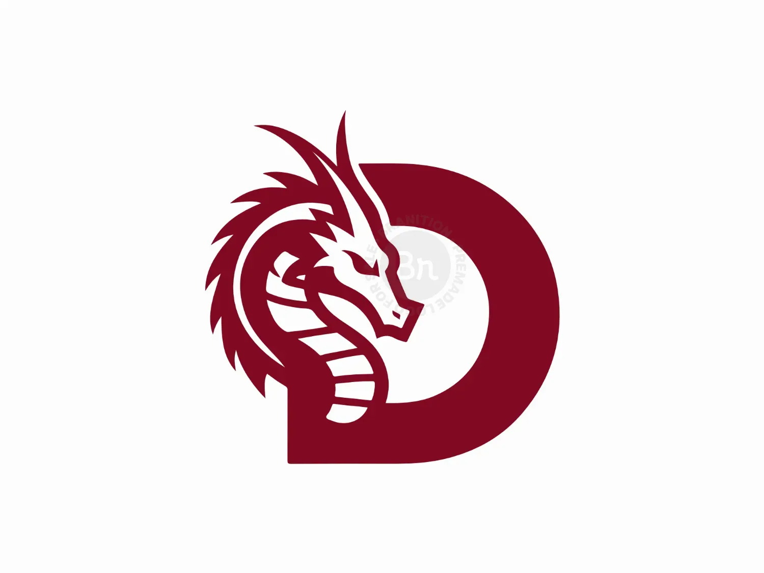 Letter D Dragon Logo