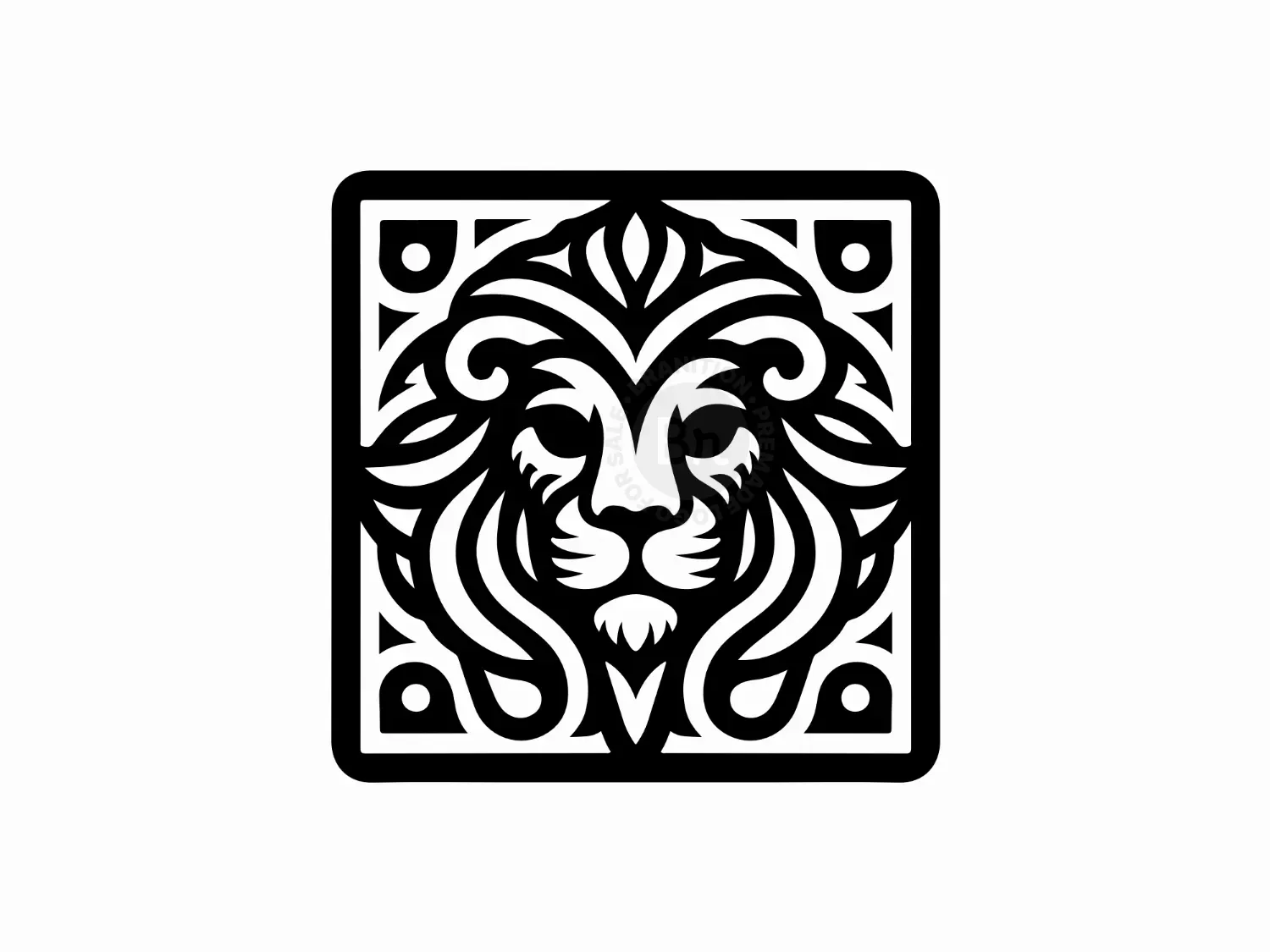 Ornamental Lion Head Logo