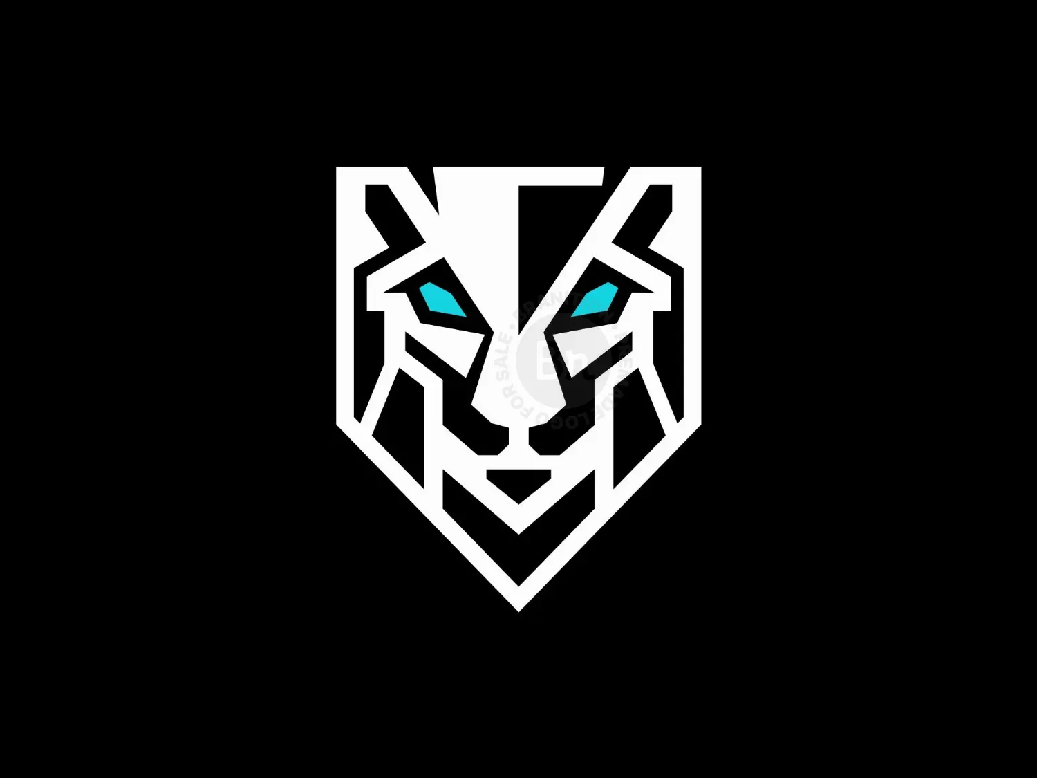 Wolf Shield Geometric Logo