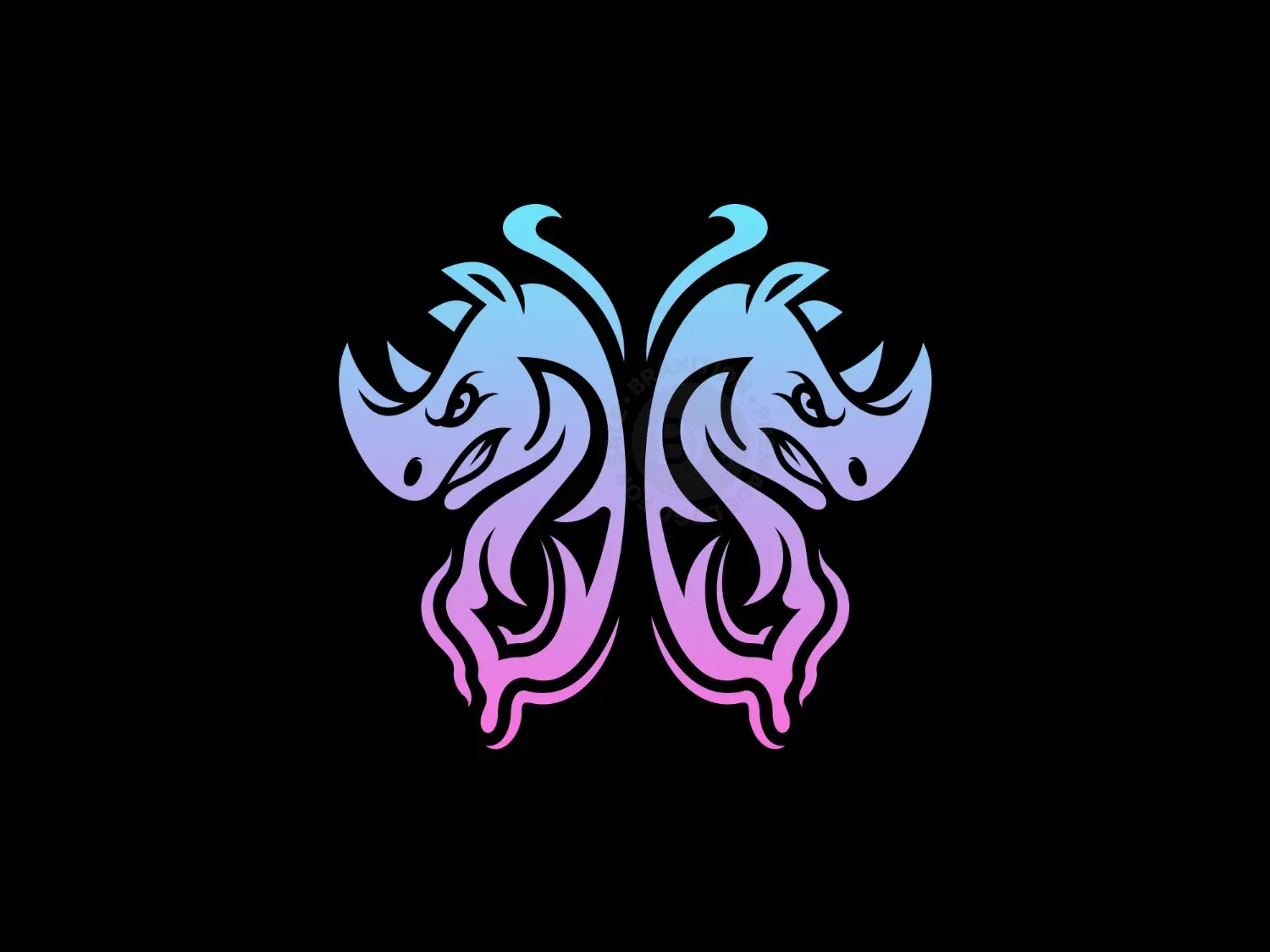 Rhino Butterfly Logo