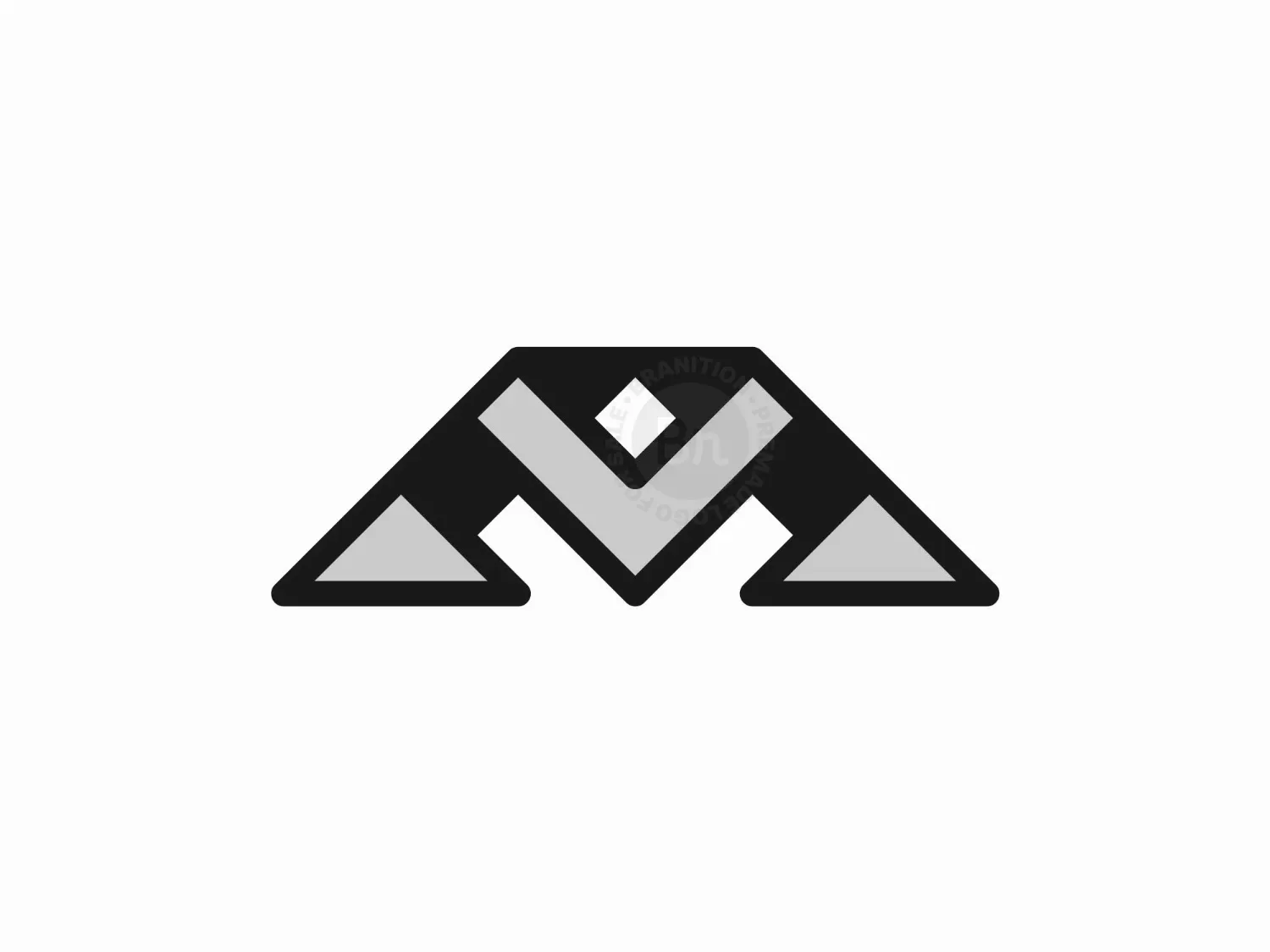 Letter M Geometric Logo