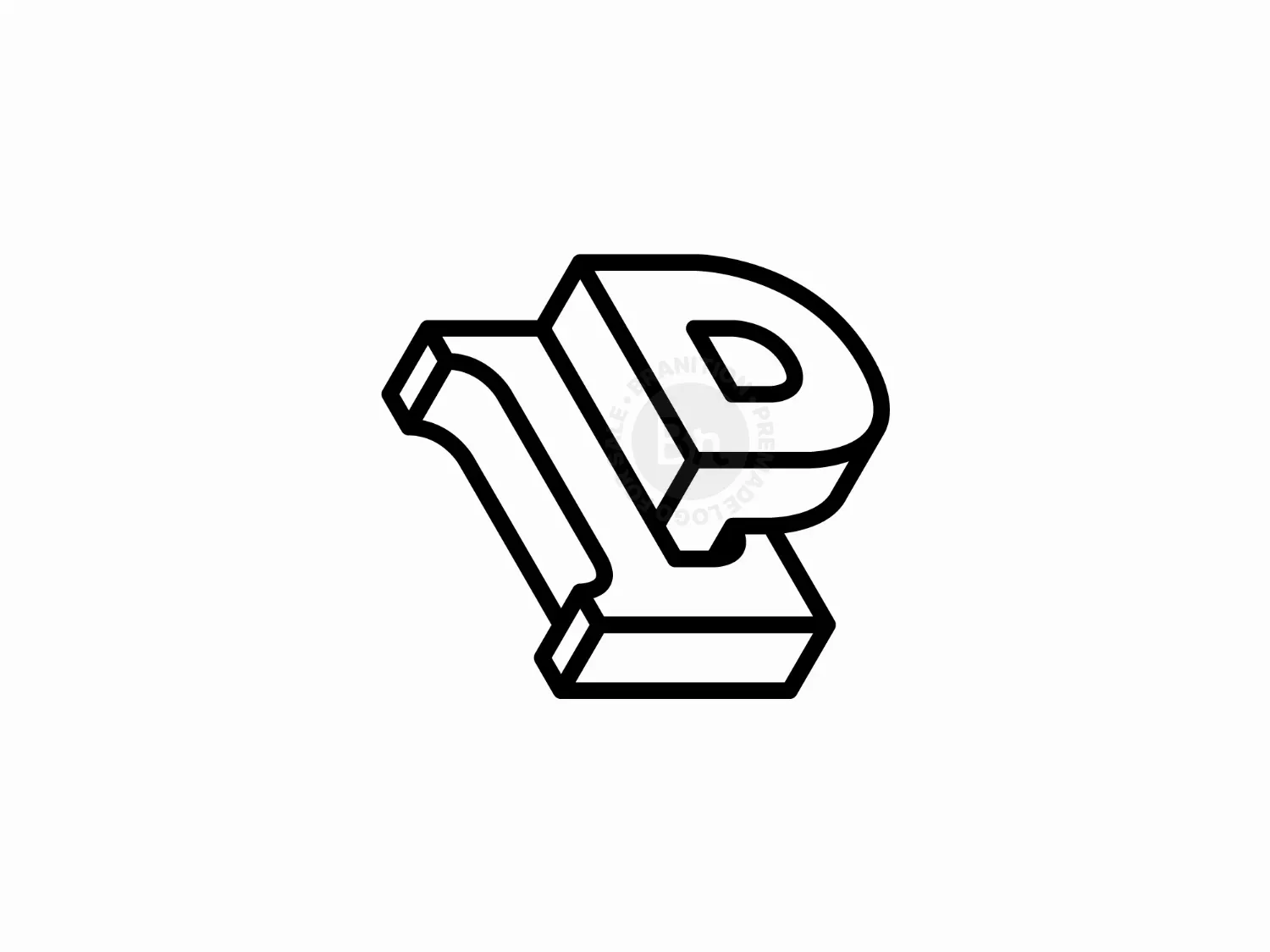 Elegant 3D LD Letter Logo