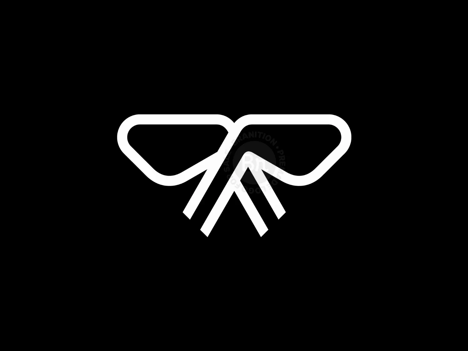 Ribbon Golf Stick Logo