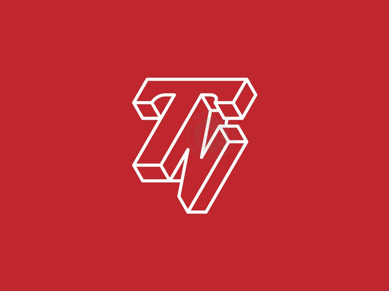 Monogram Logo Letter TN Or TN With Geometric Style