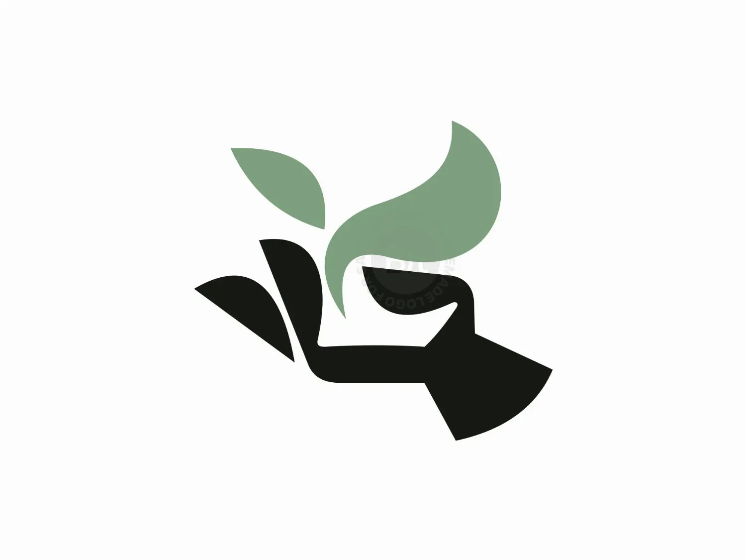 Hand Leaf Logo