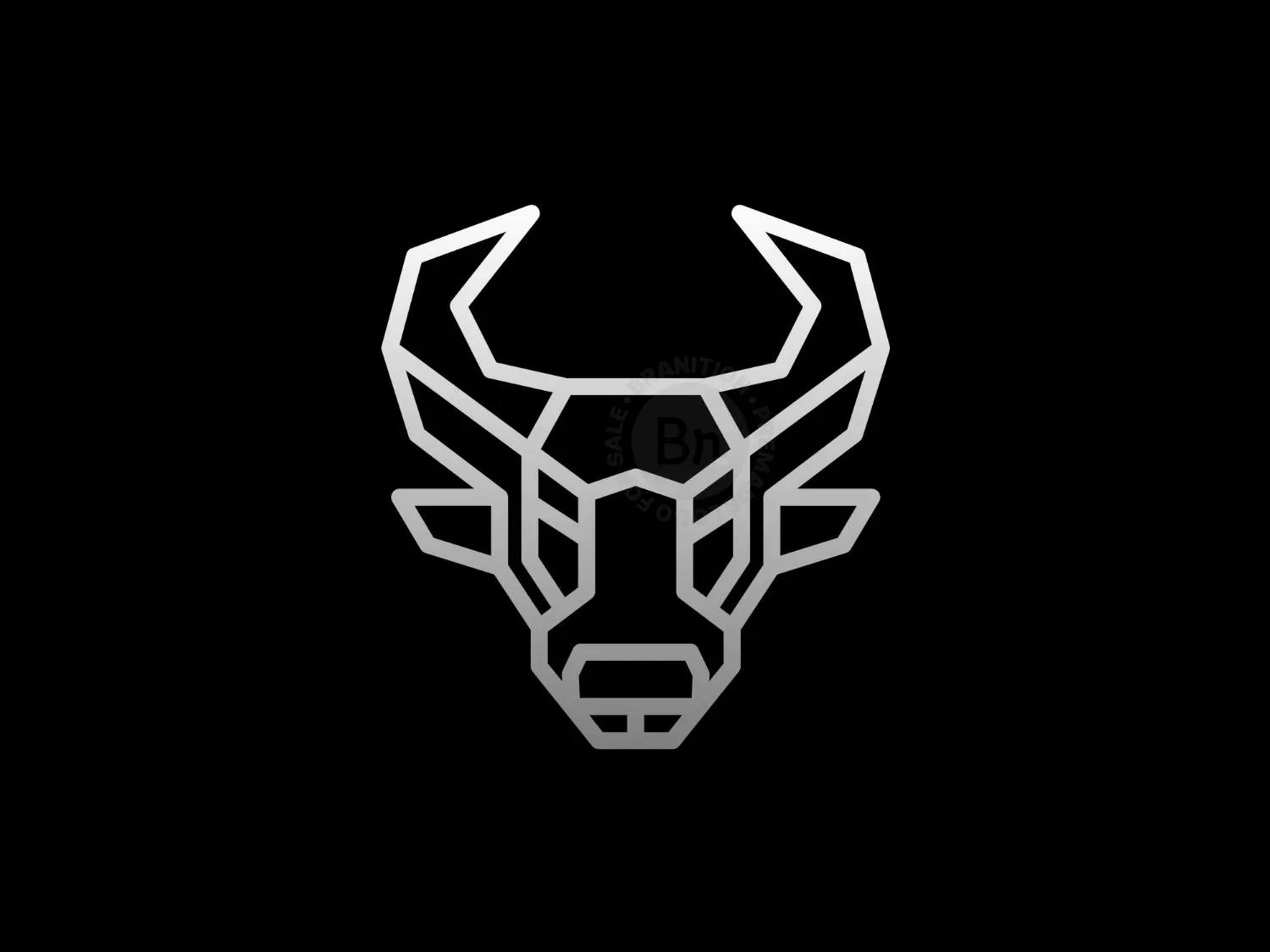 Head Bull Geometric Logo