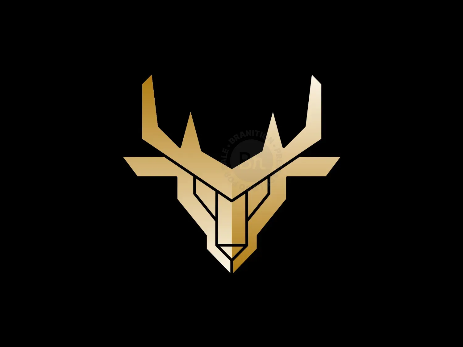 Head Deer Geometric Logo