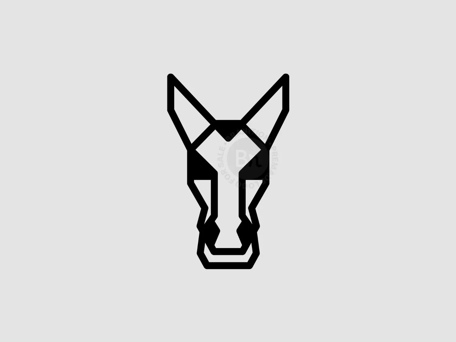 Head Horse Simple Logo
