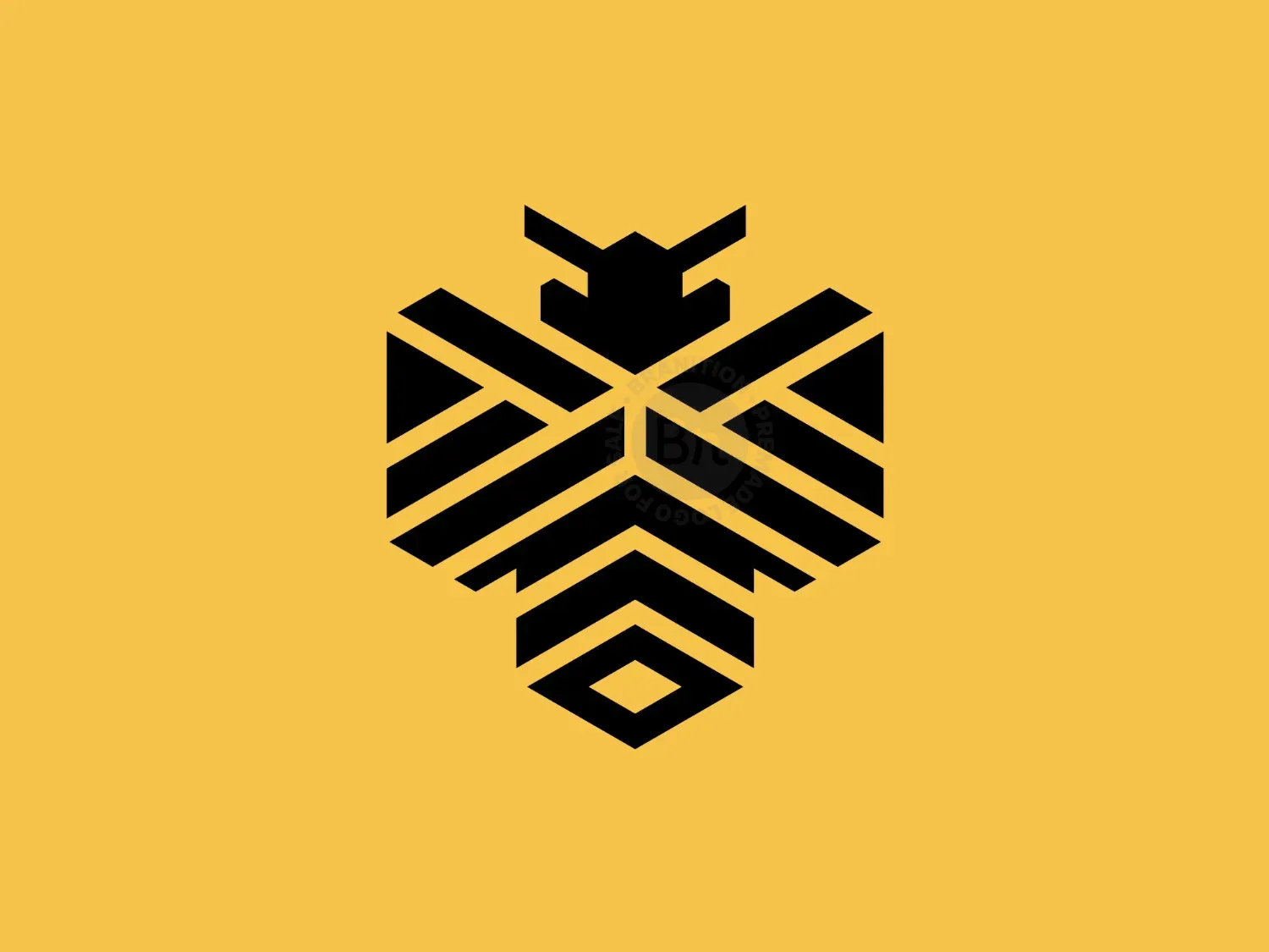 Bee Geometric Modern Logo