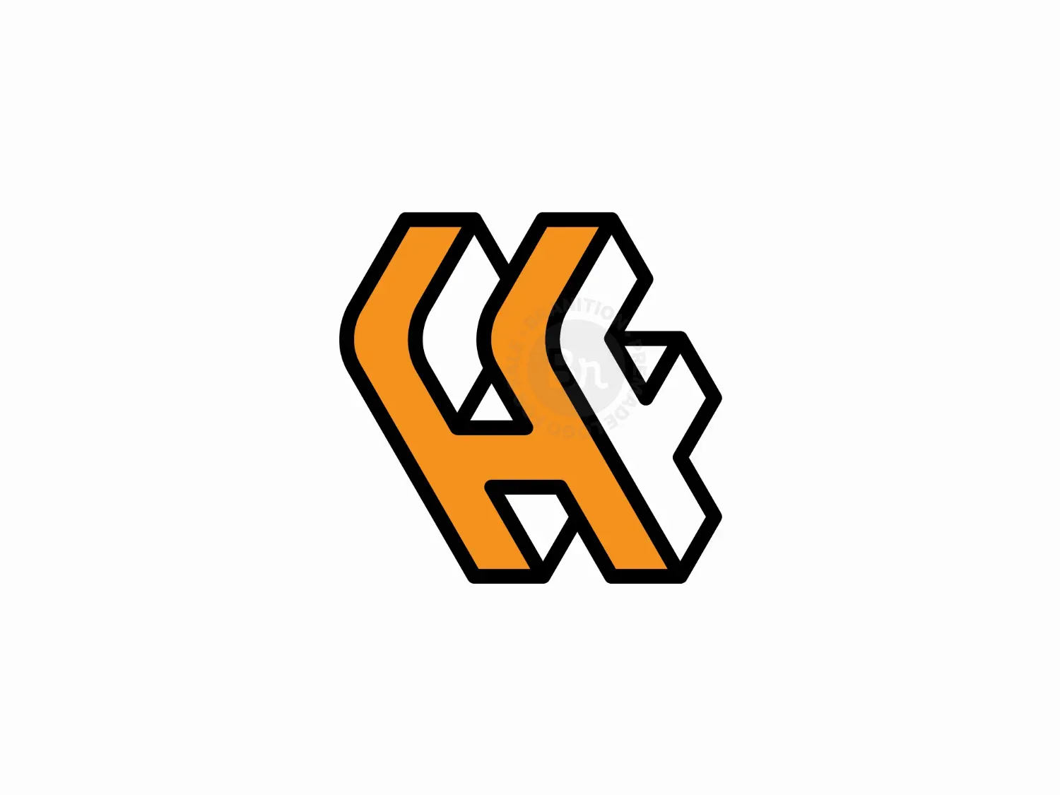 Modern Geometric Hf Logo