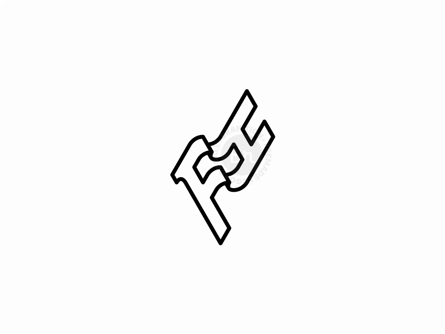 FH Or HF Letter Logo