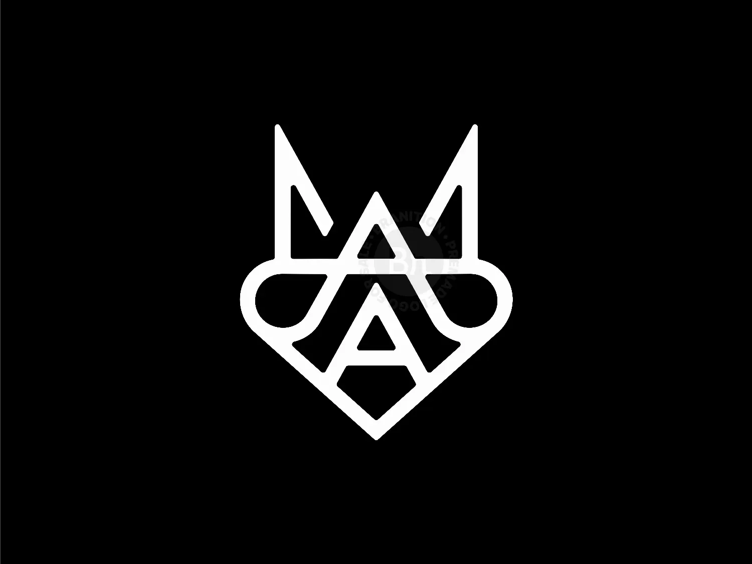 Letter AA Fox Loop Logo