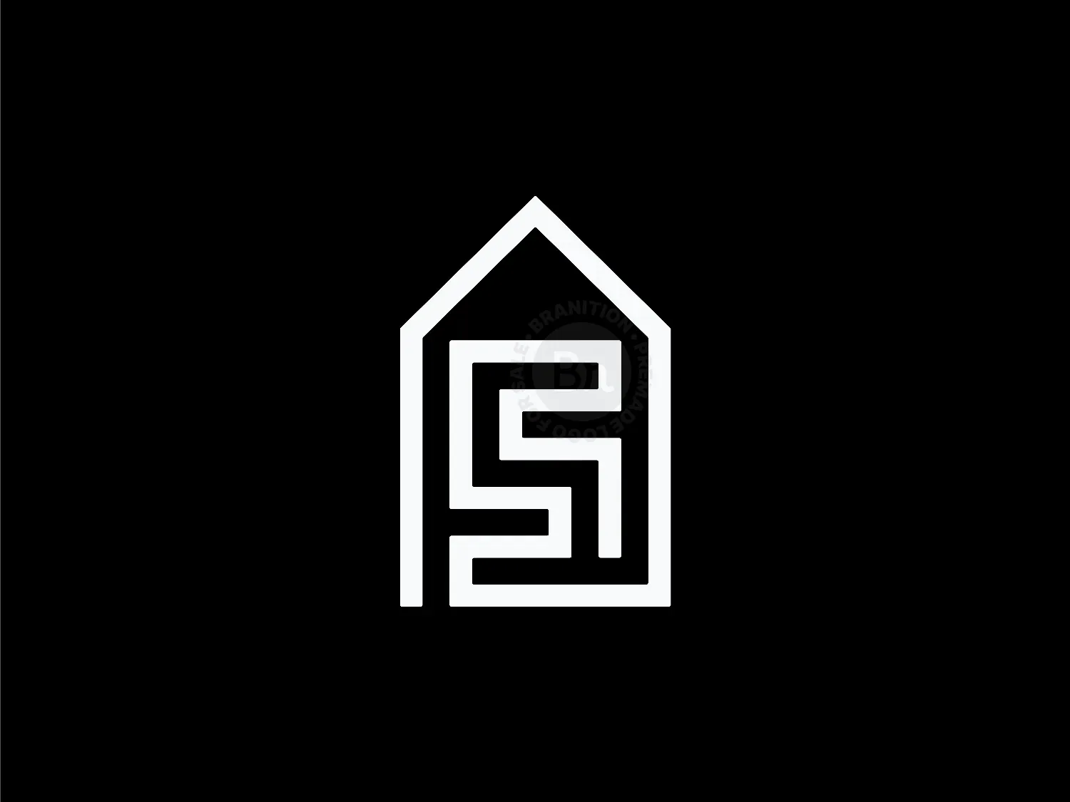 Letter S Home Labyrinth Building Logo