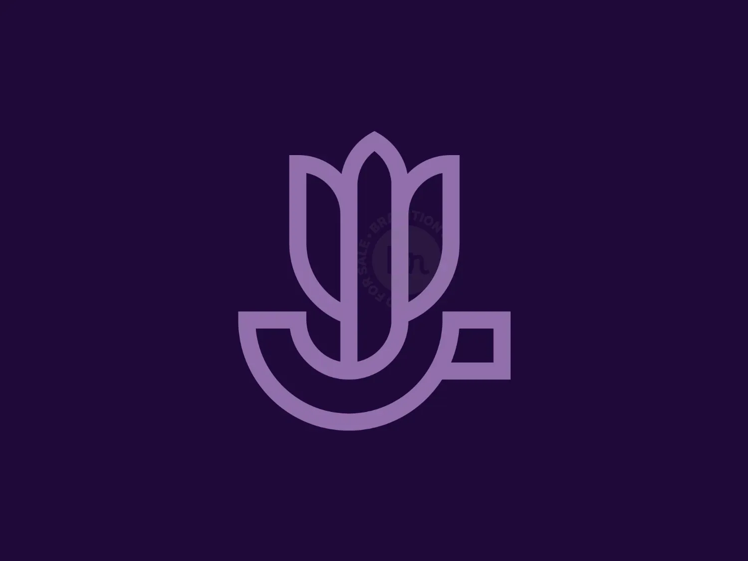 Minimalist Flower Letter JL LJ Logo