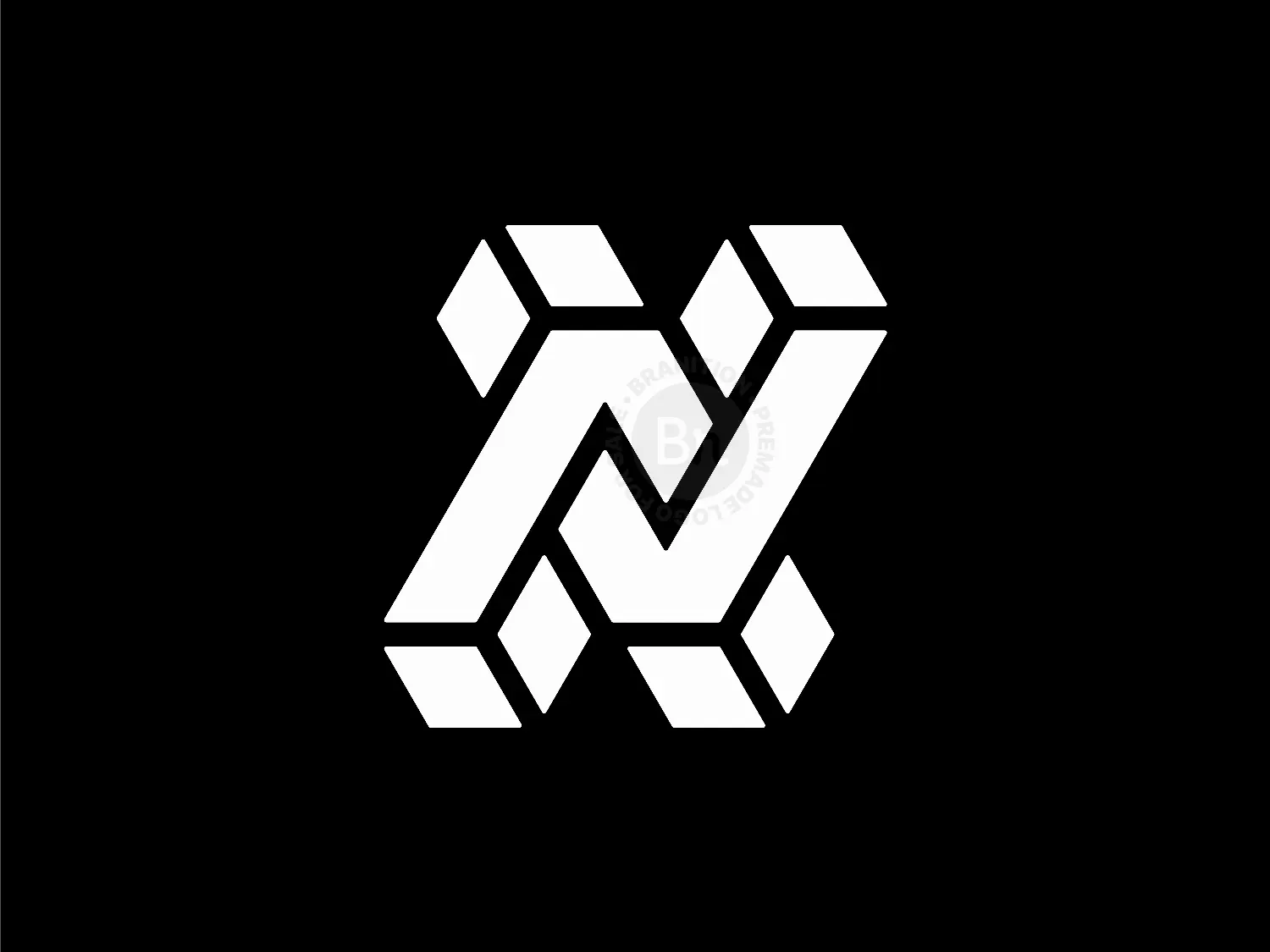 Letter XN Initial NX Geometric Logo