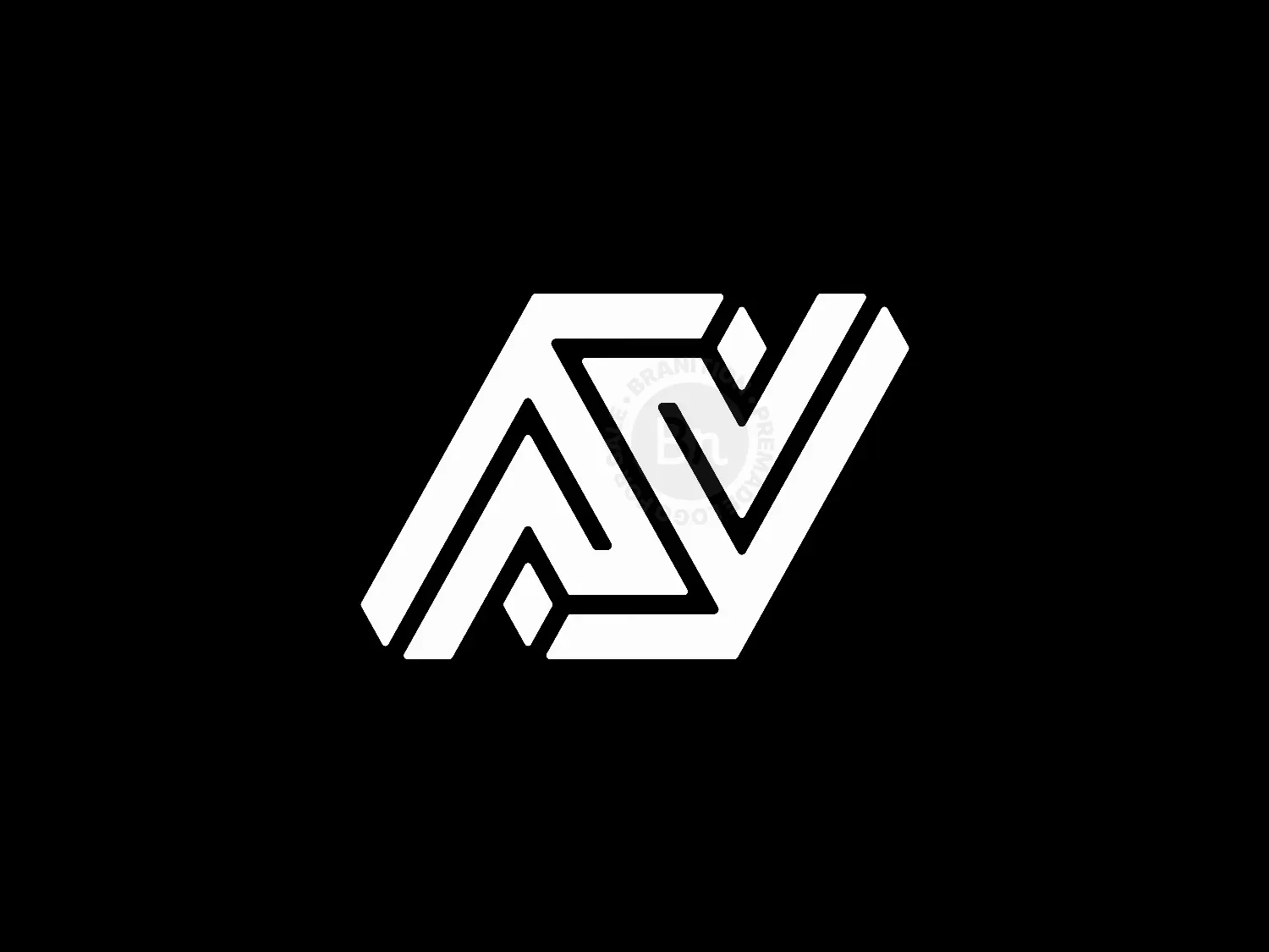Letter NS Initial SN Geometric Logo
