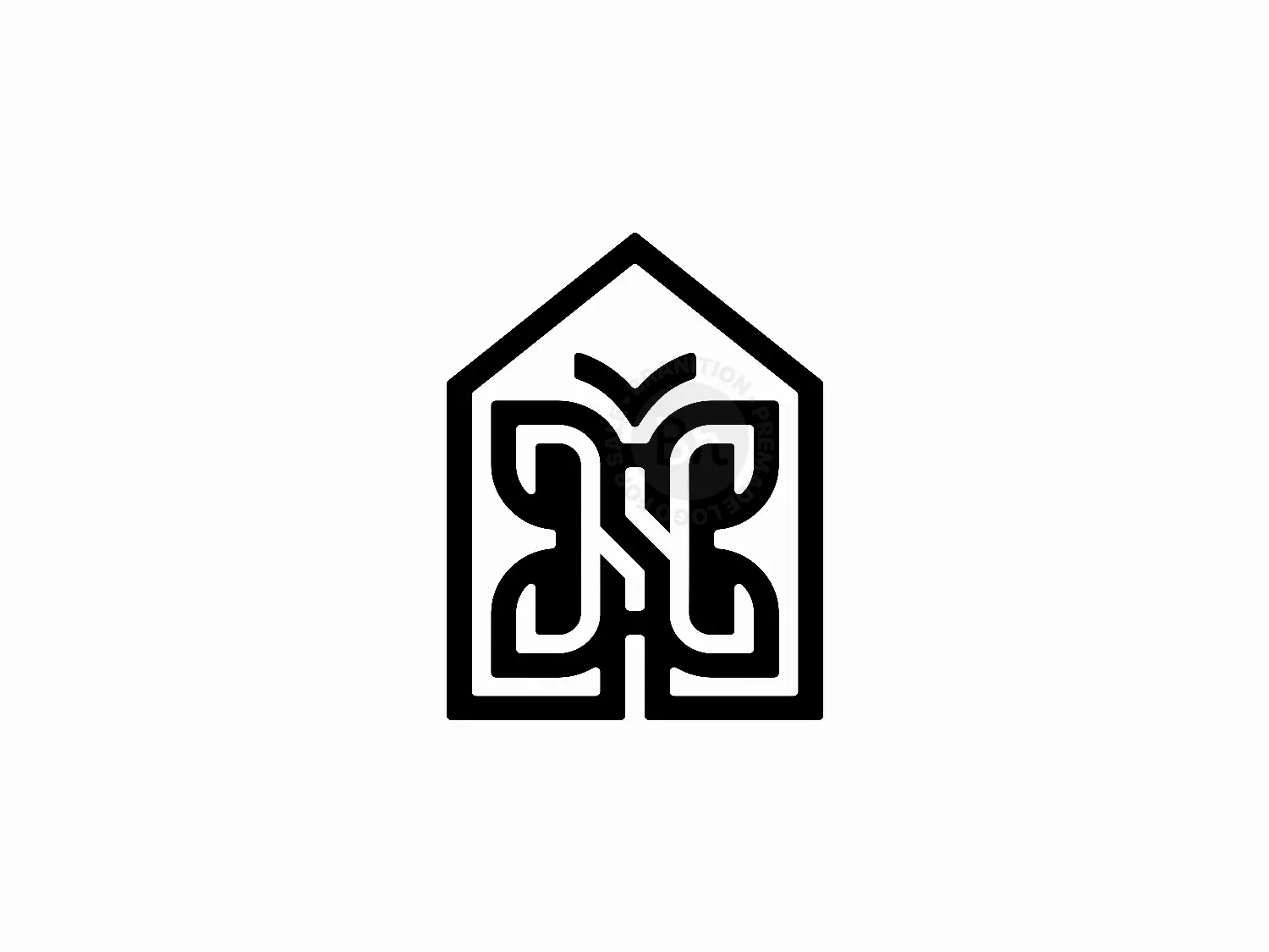 Letter S Butterfly House Logo