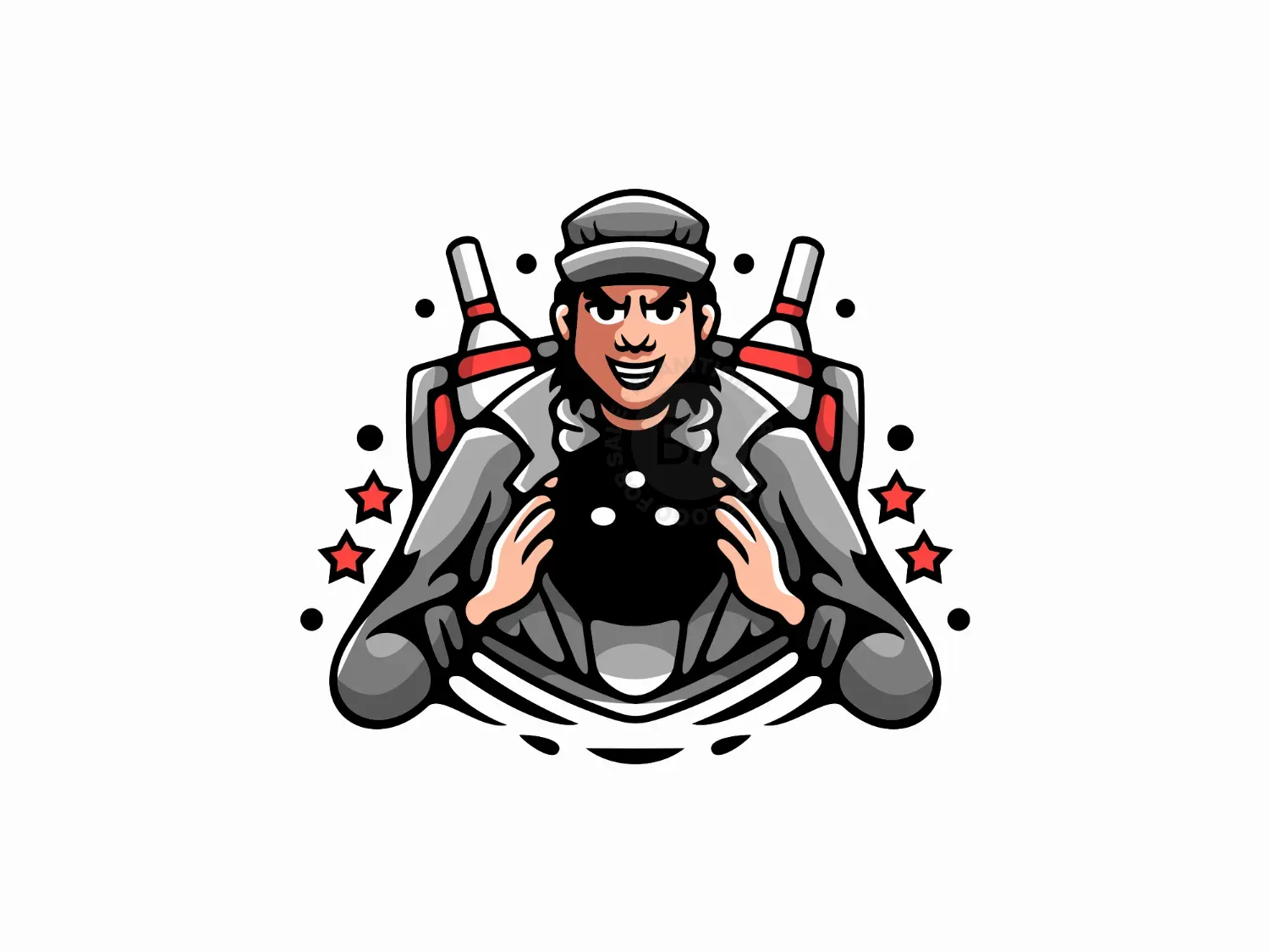 Bowling Player Pin Ball Logo
