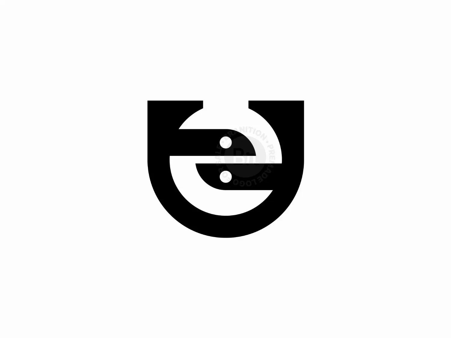 UZ Or ZU Yin Yang Logo