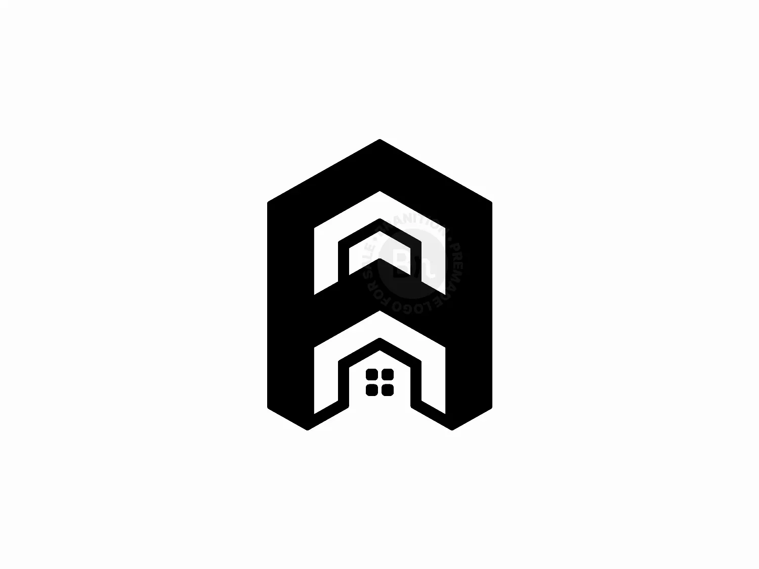 Letter A Home Rooftop Logo