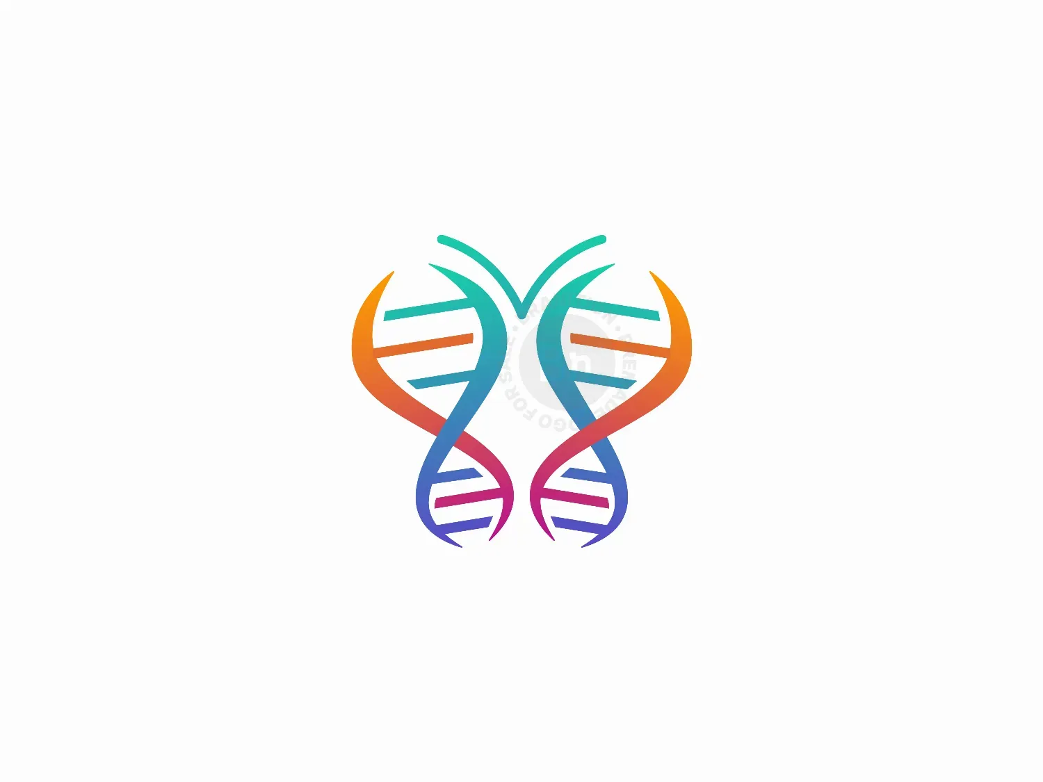 Dna Helix Butterfly Logo