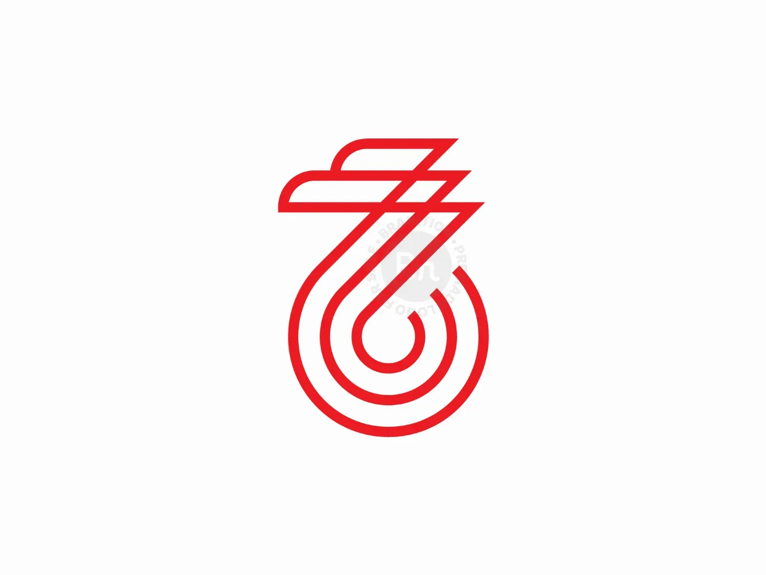 Minimal Eagle With Letter B Logo