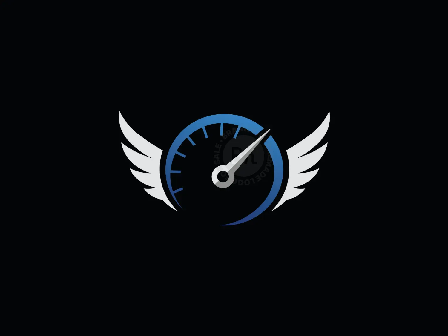 A Speedometer With Wings Logo