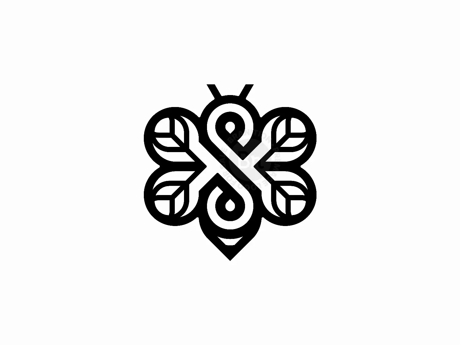 Letter S Bee Infinity Logo