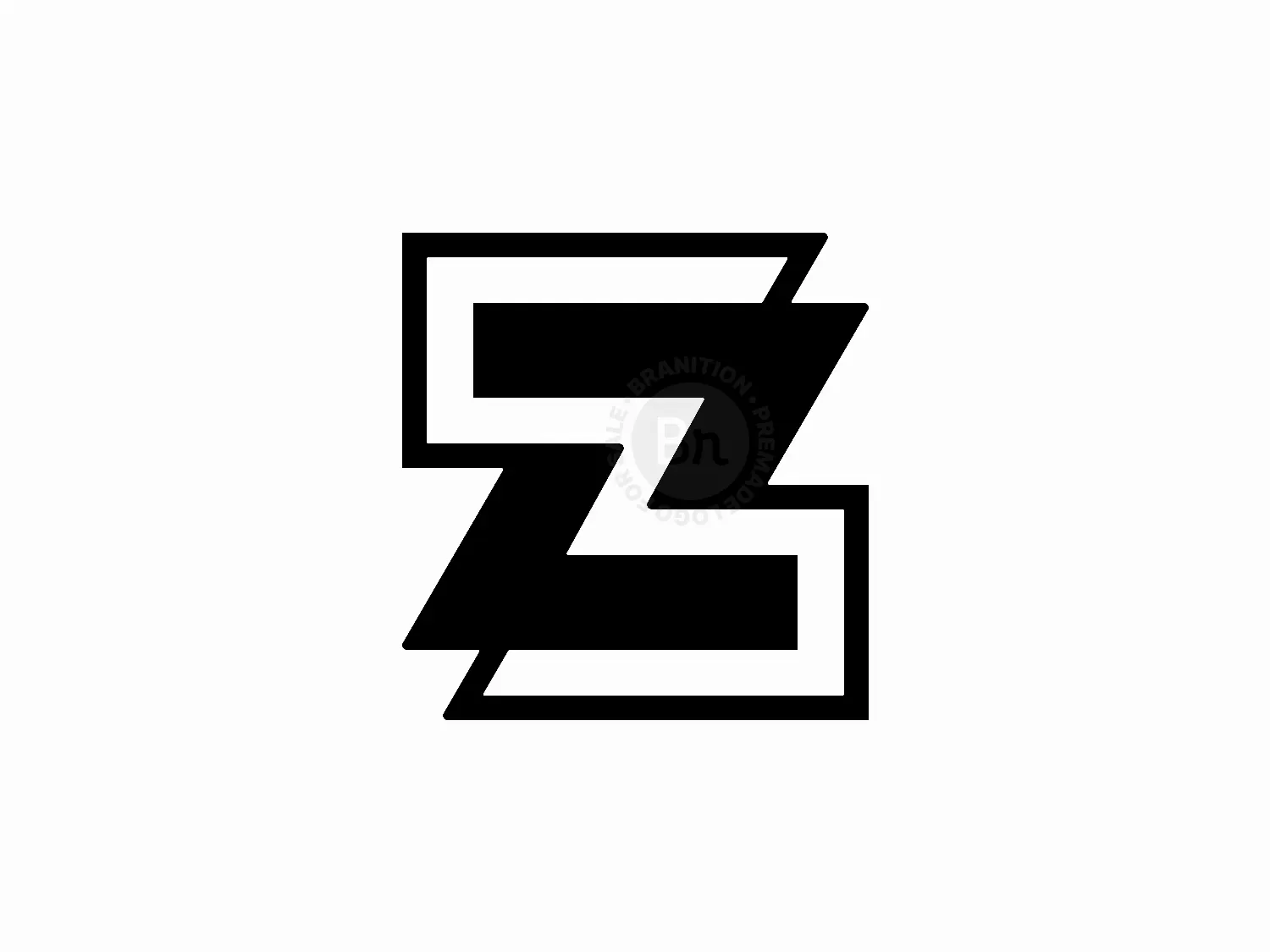 Letter Z Double Zigzag Line Logo