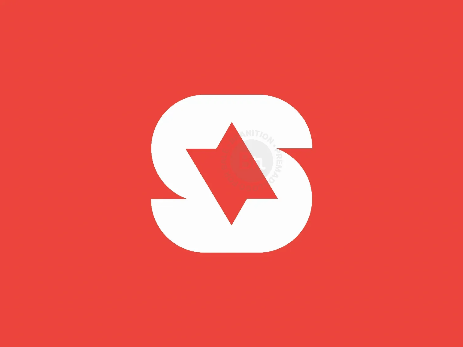 S Letter Logo With Dynamic Star Symbol