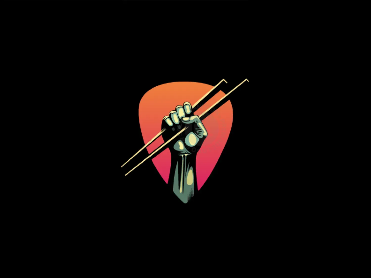 Chopstick Hand Logo