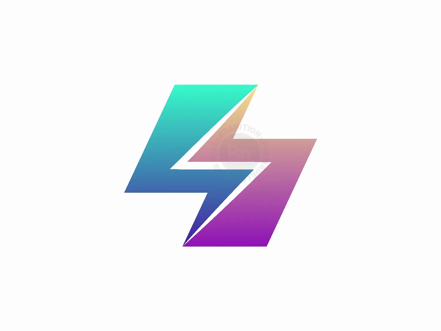 S, Bolt, Spark, Inspired Gradient Logo Concept