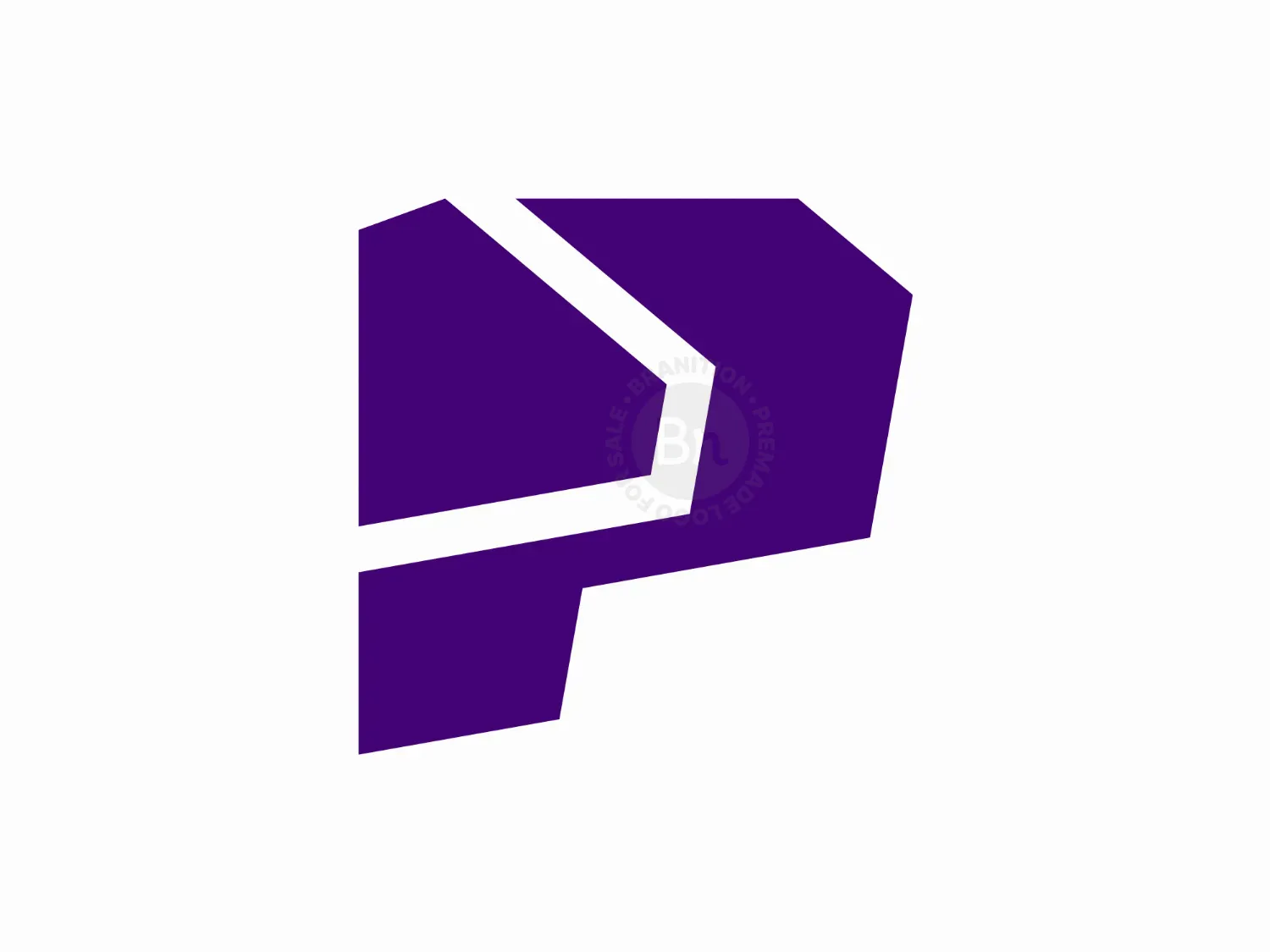 Geometric Diamond P Letter Mark Logo