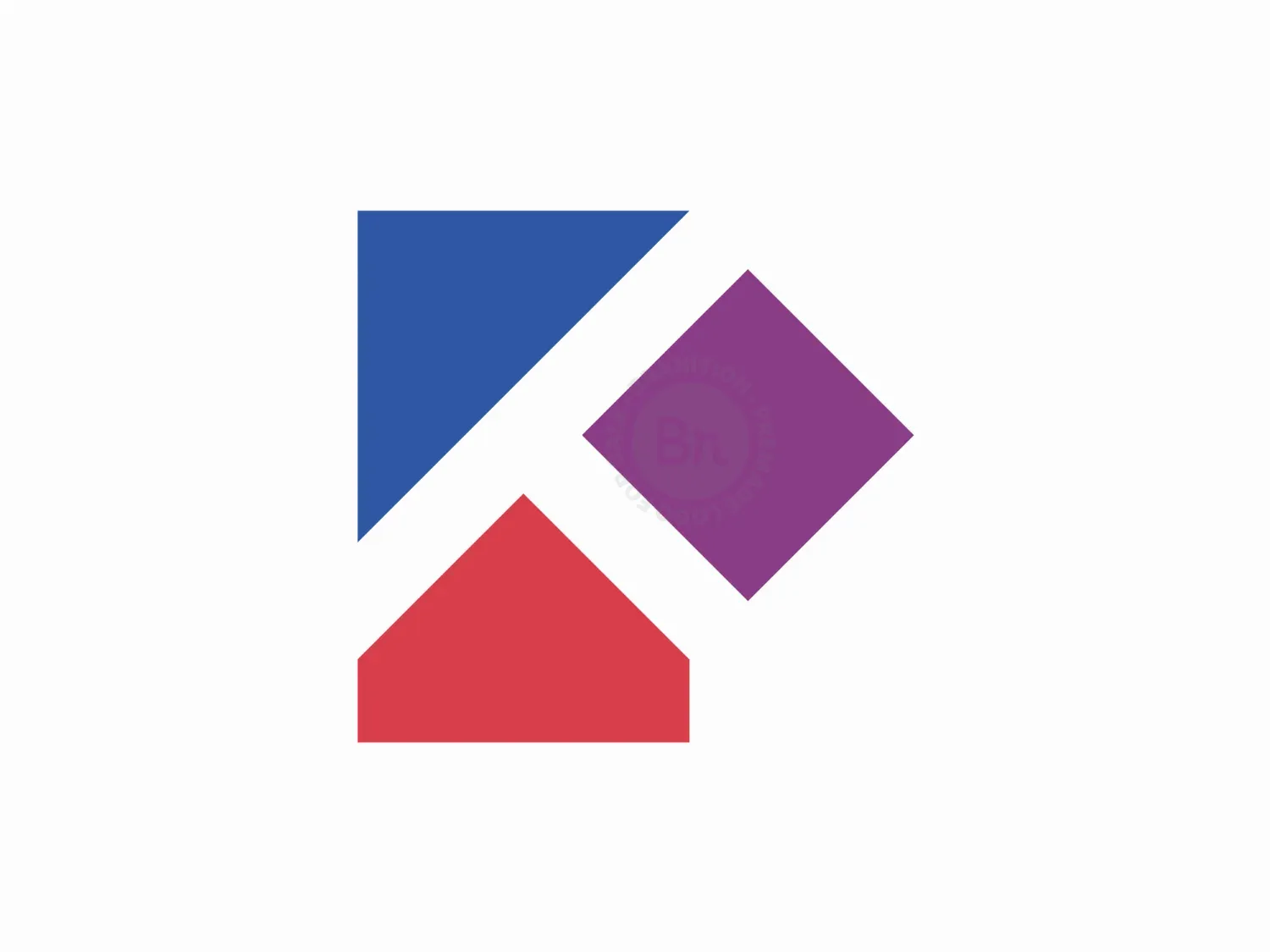 Geometric Letter P Mark Logo