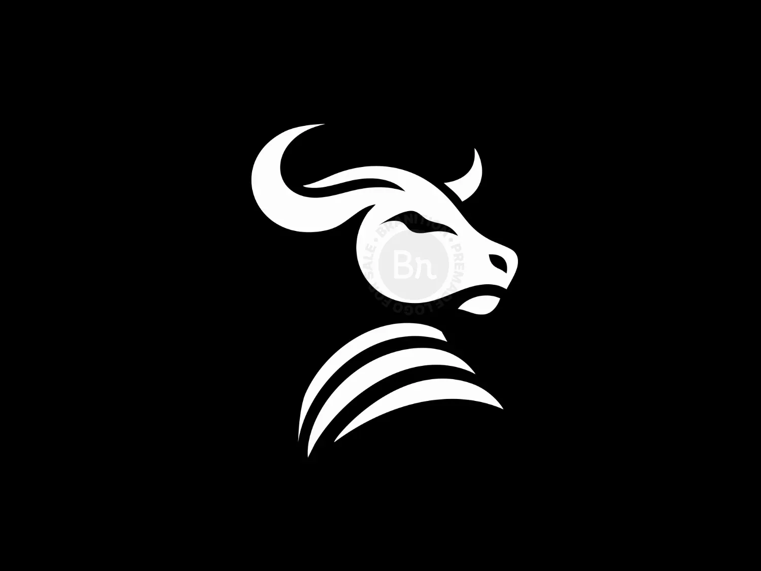 Bold Bull Icon Symbolizing Strength And Resilience
