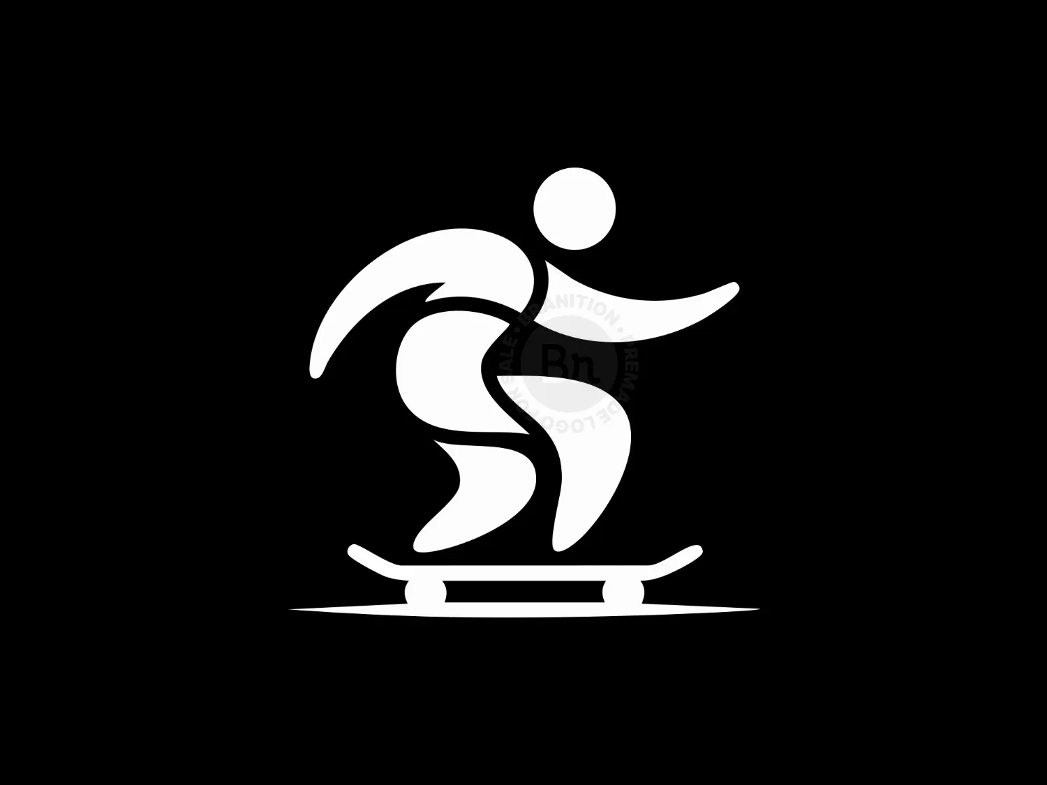 Skateboard Rider Logo Energy Motion