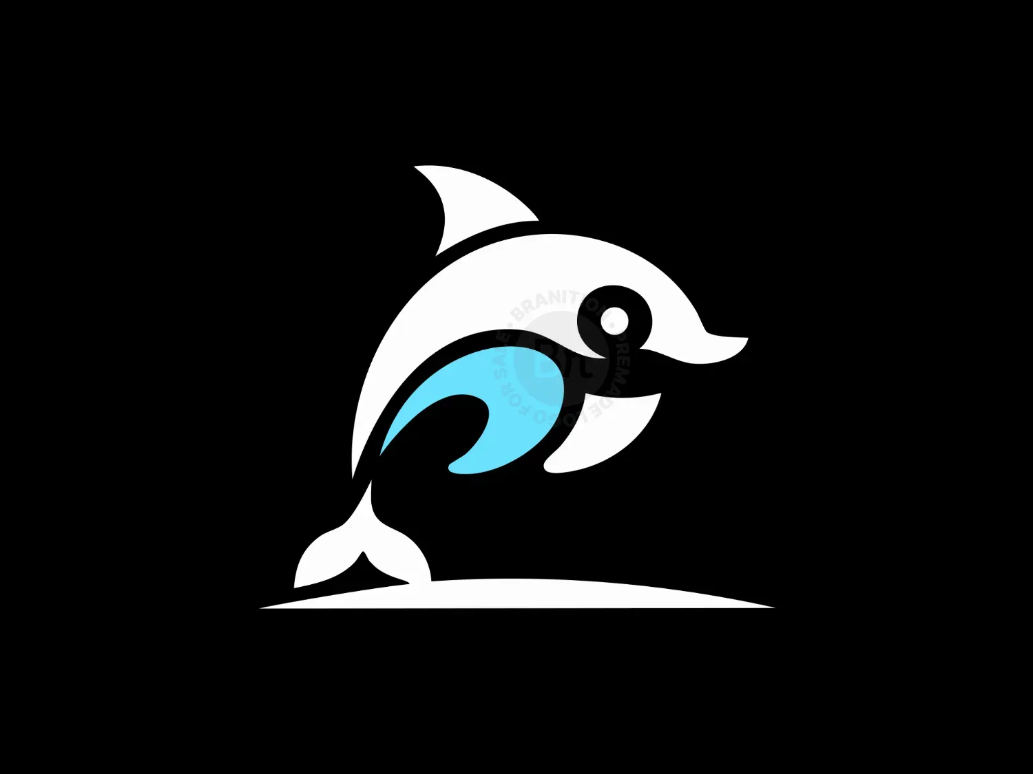 Sleek Dolphin Emblem For Dynamic And Creative Brands