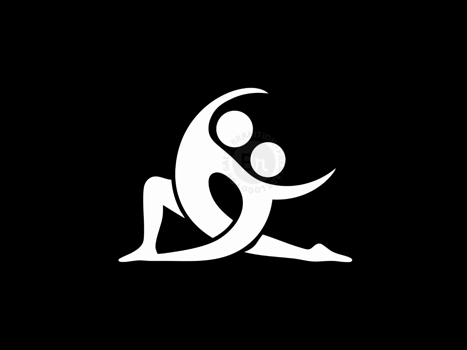 Abstract And Dynamic Wellness Duo Logo