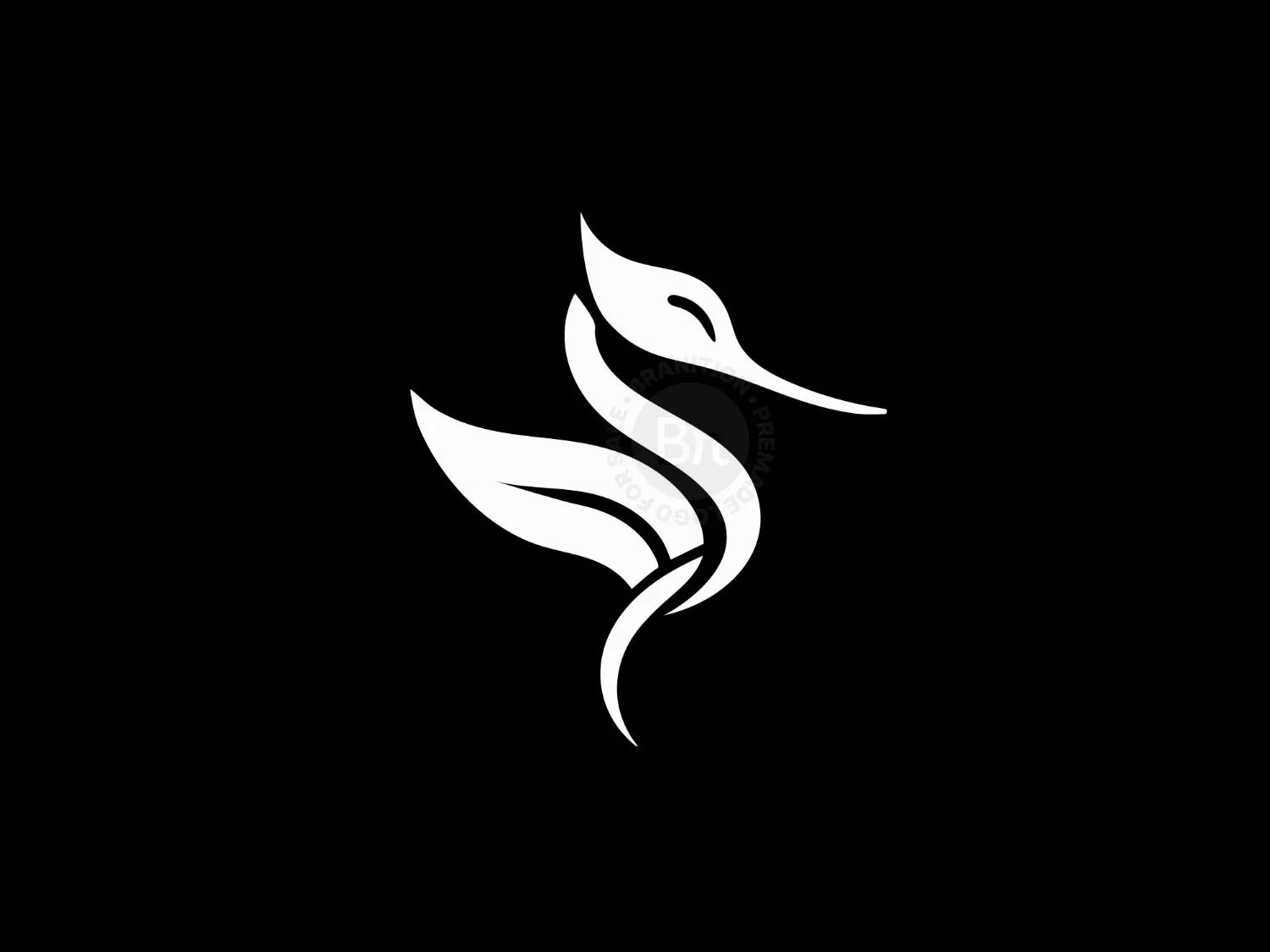 Grace And Creativity Abstract Hummingbird Logo