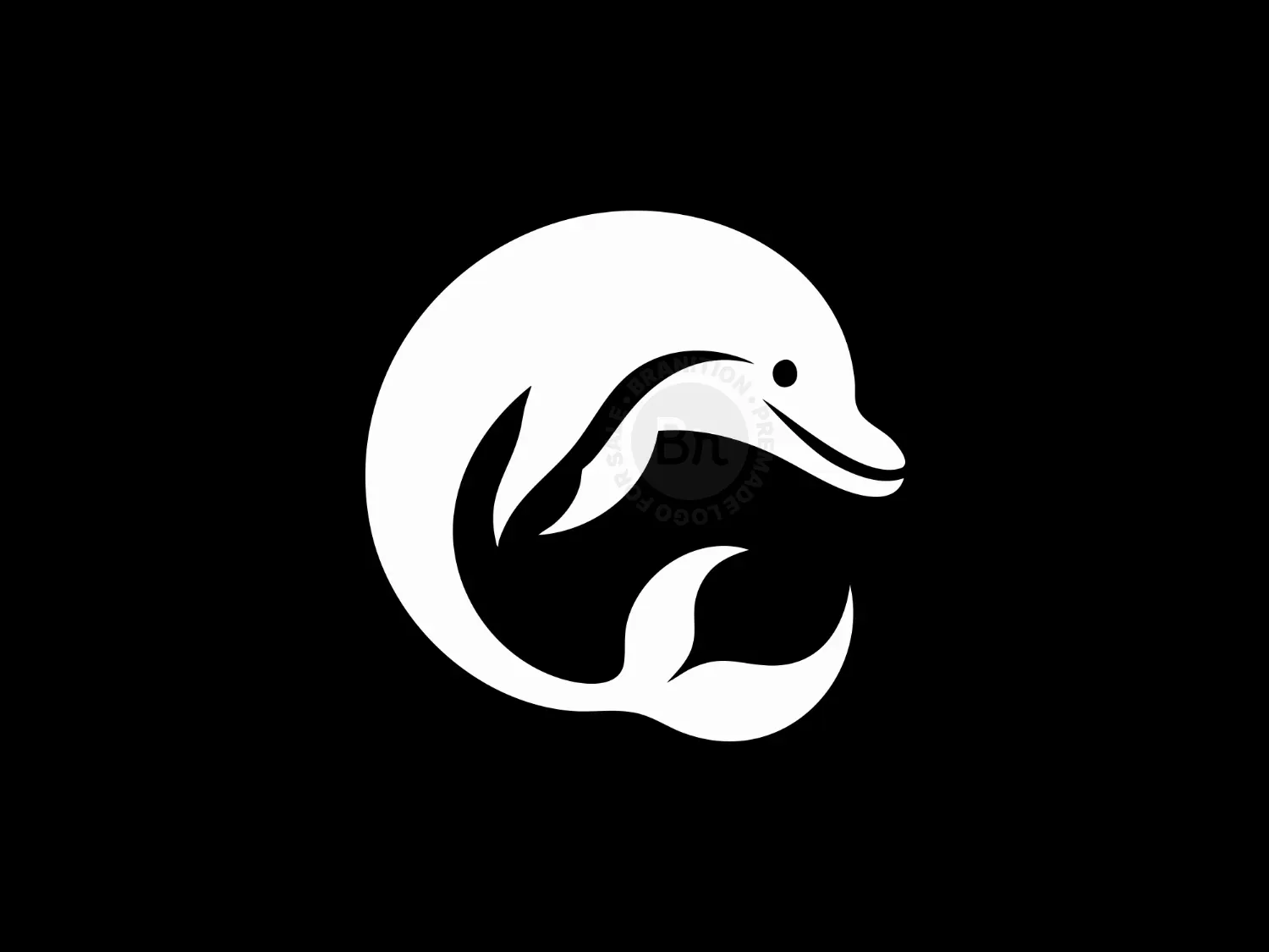 Harmony And Playfulness Circular Dolphin Logo