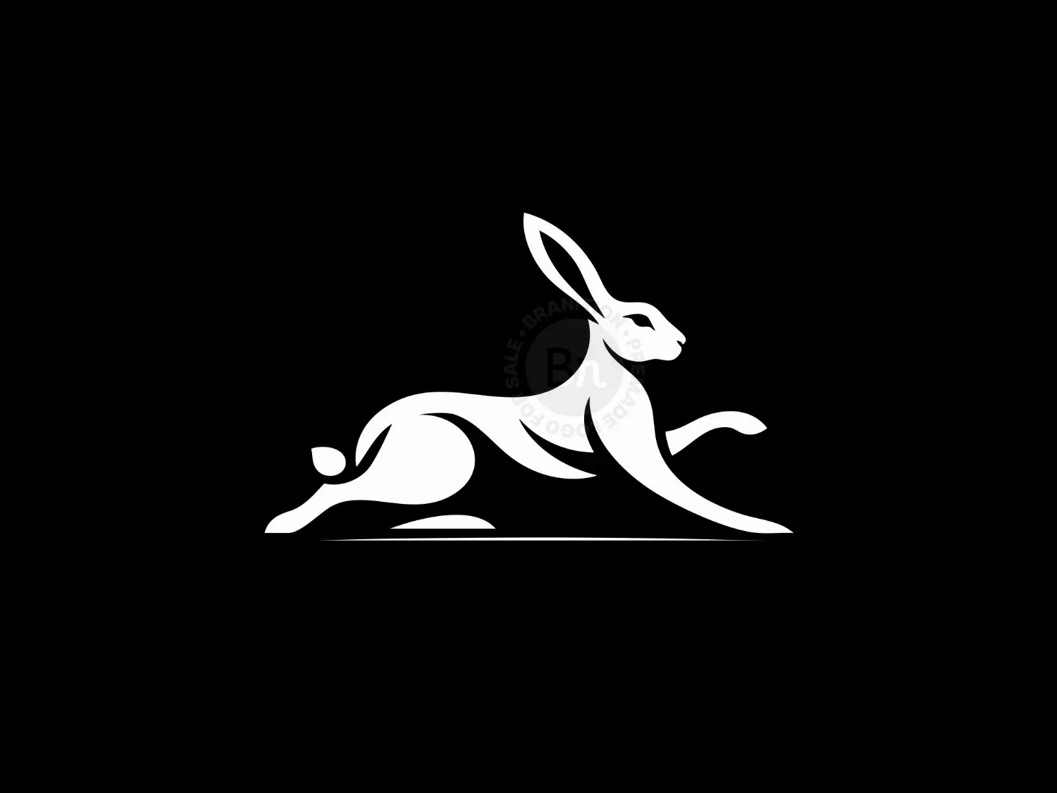 Elegant Leaping Rabbit Logo
