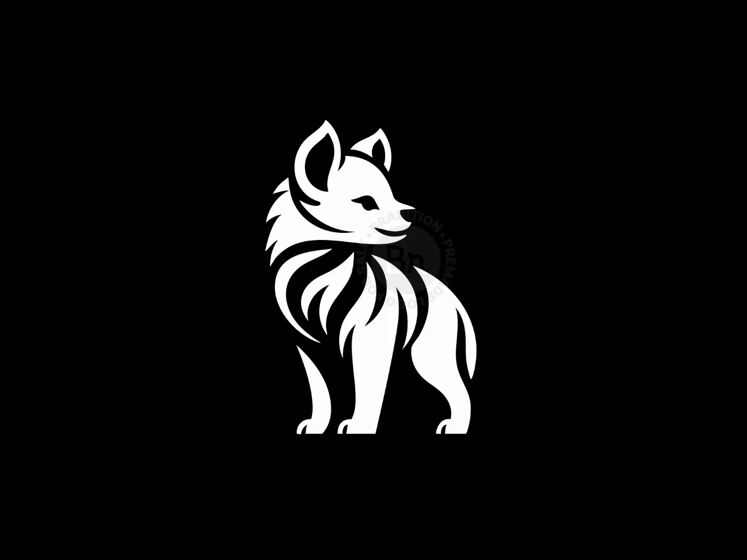 Curiosity, Agility And Charm Playful Baby Hyena Logo