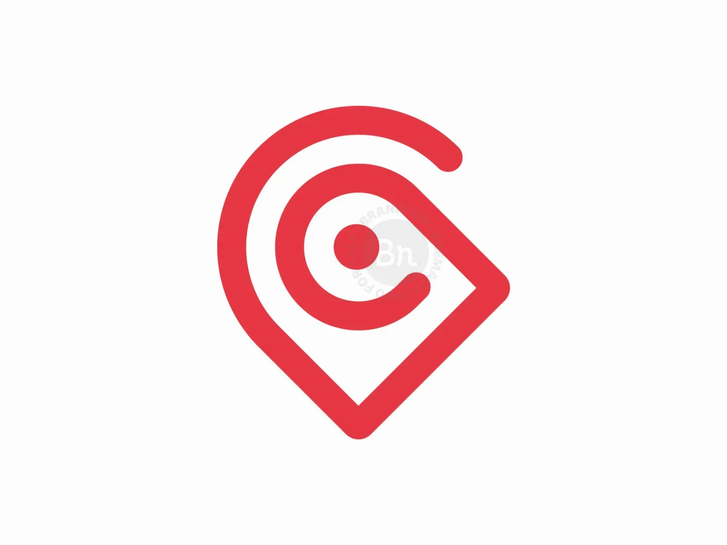 C Location Logo / C Pin Logo / Bold C Letter + Map Pin Logo